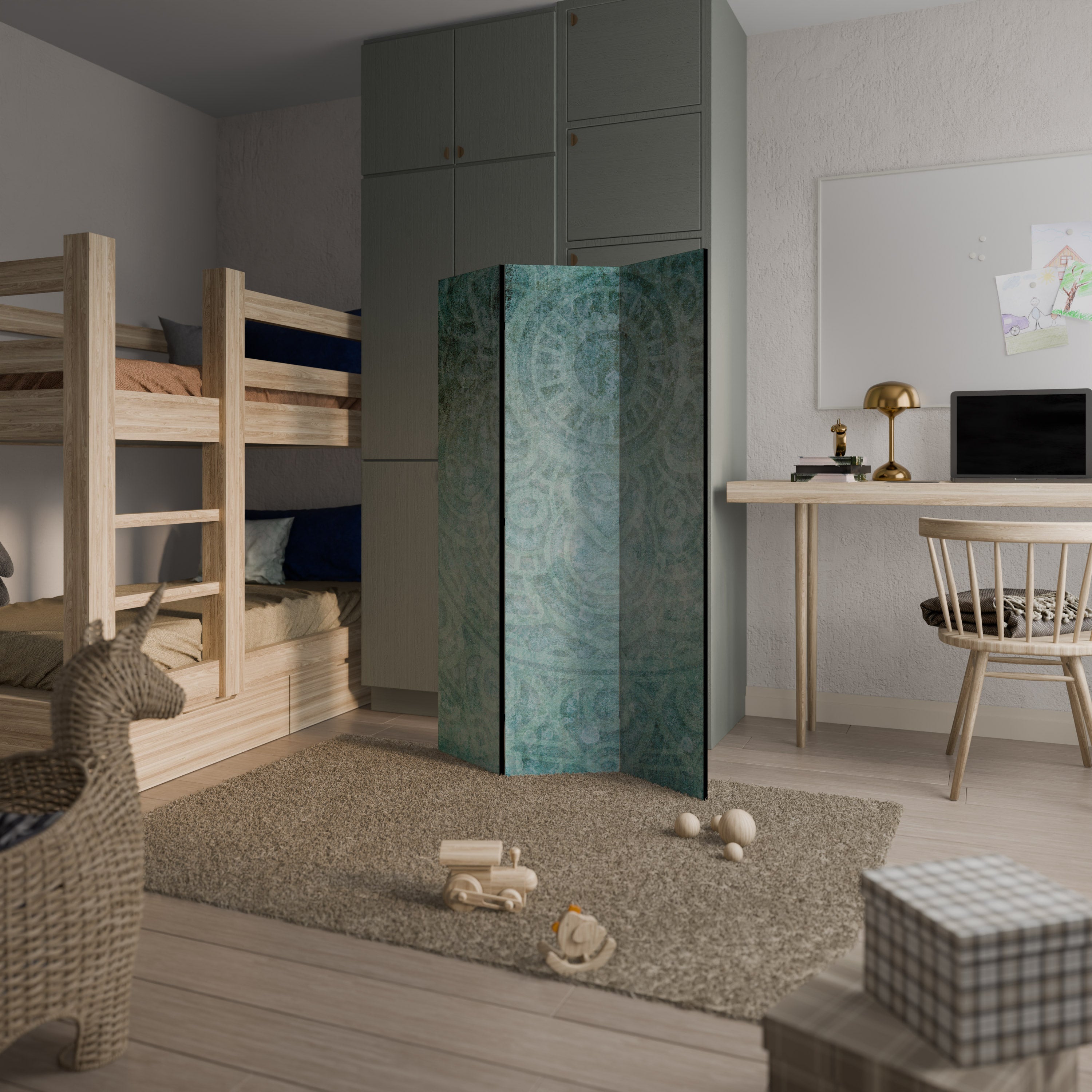 TIMELESS TEXTURAL TIDE 3-Panel Room Divider