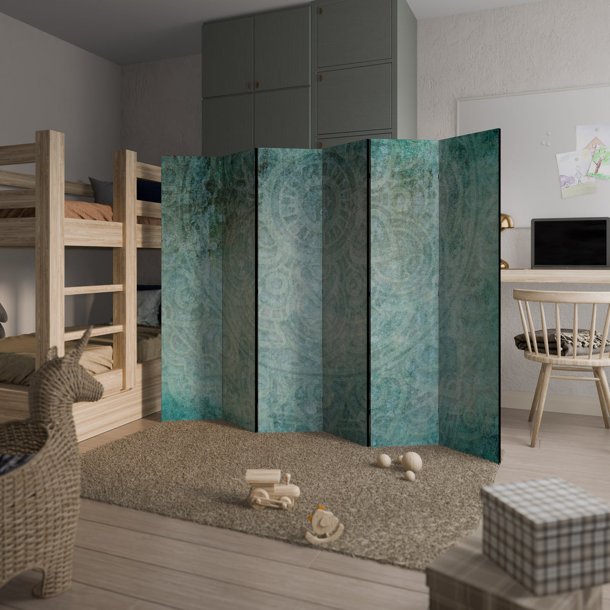 TIMELESS TEXTURAL TIDE 6-Panel Room Divider