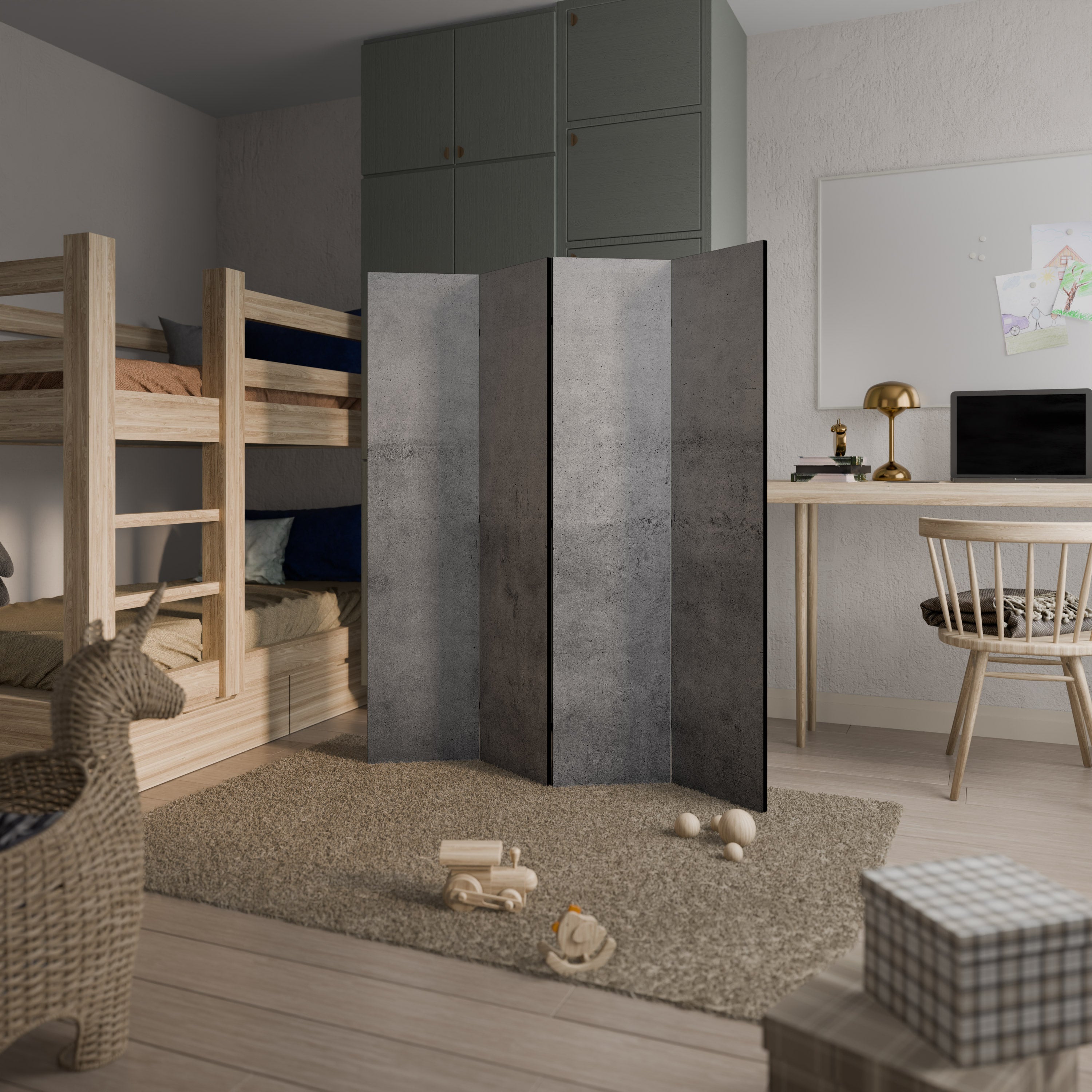 SUBTLE SHADOWS DISPLAY 4-Panel Room Divider