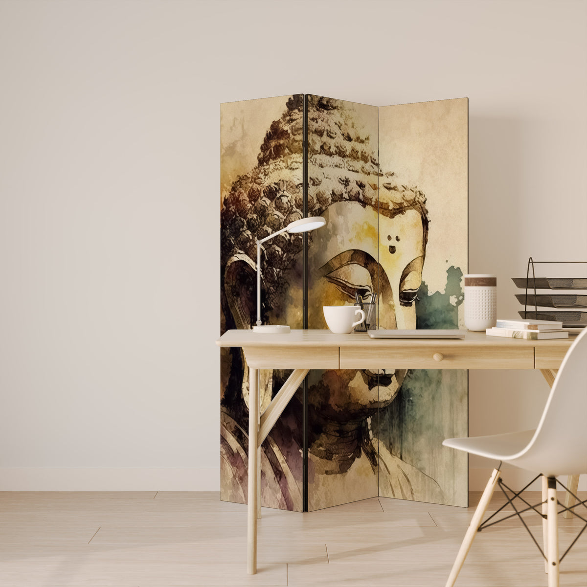 TRANQUIL BUDDHA WHISPERS 3-Panel Room Divider