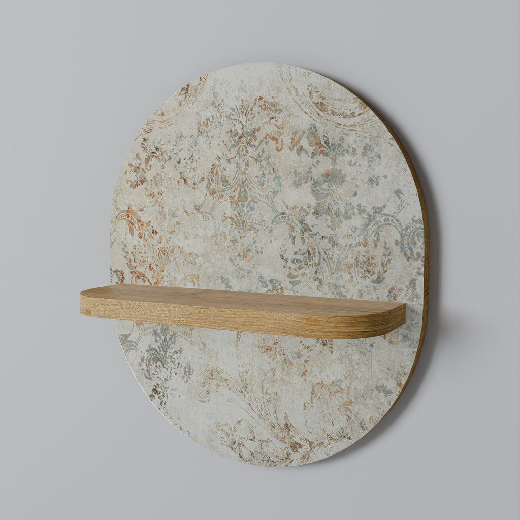 Étagère d'art ovale FADED ELEGANCE effet chêne