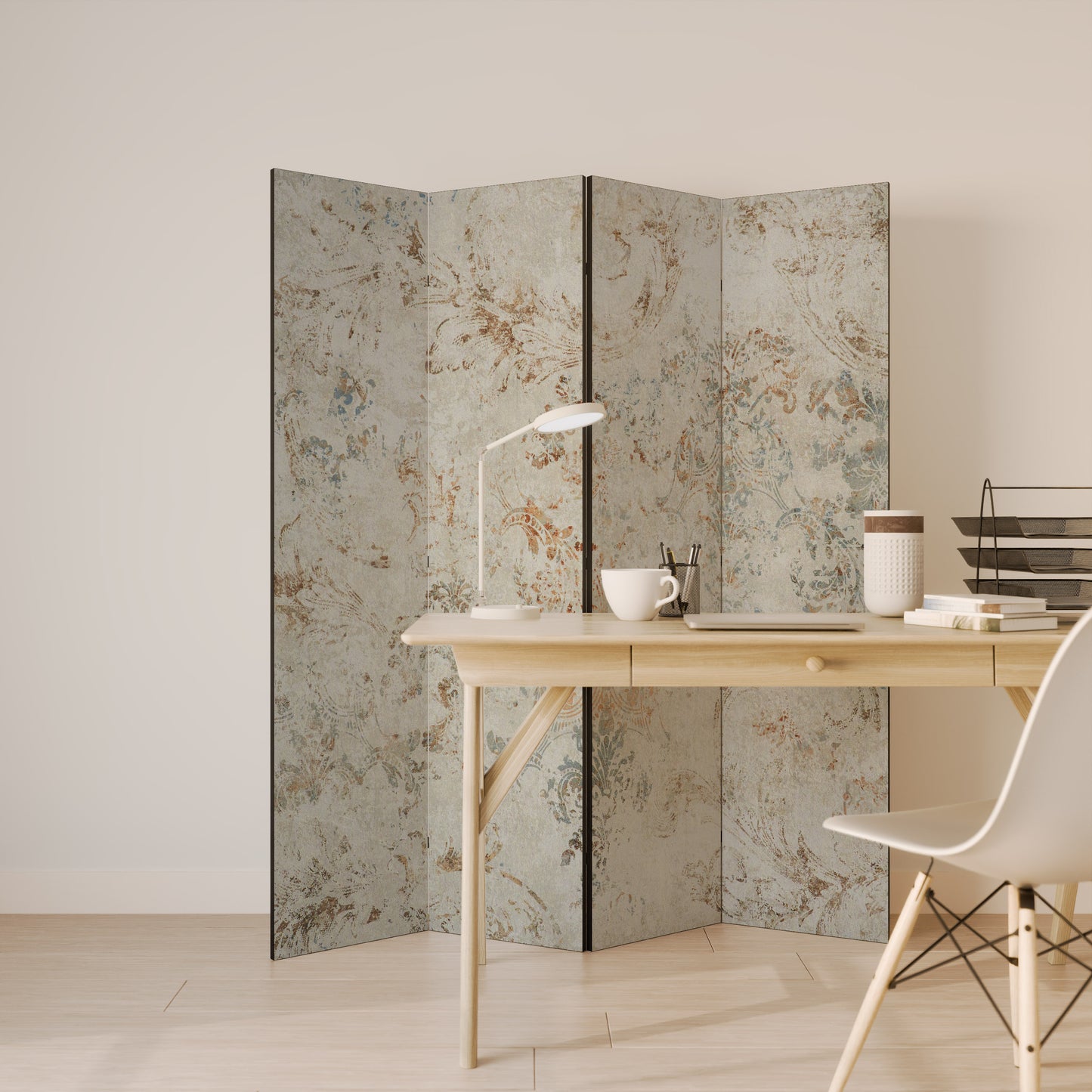 FADED ELEGANCE 4-Panel Room Divider