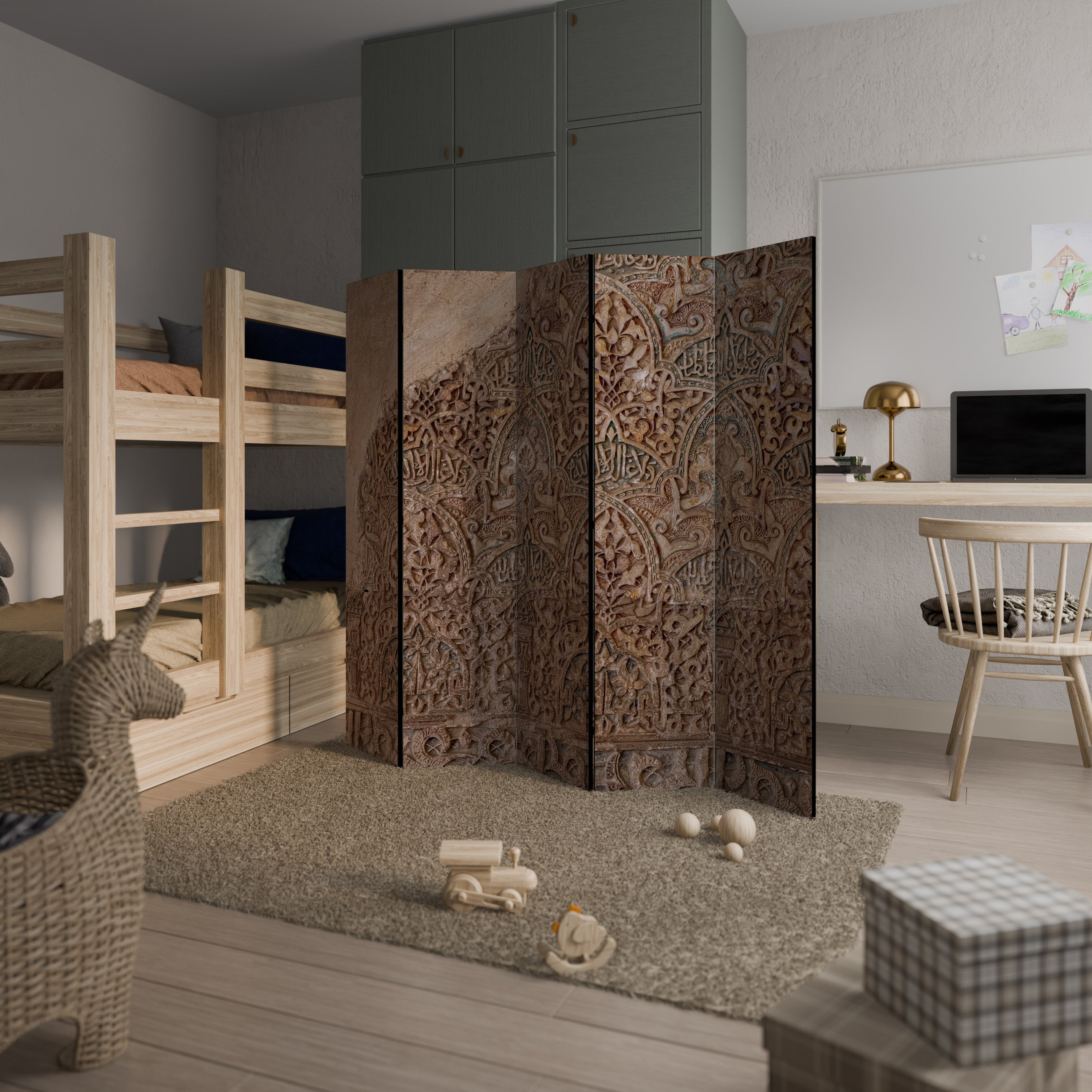 Paravent décoratif à 5 panneaux ARABESQUE WHISPERS