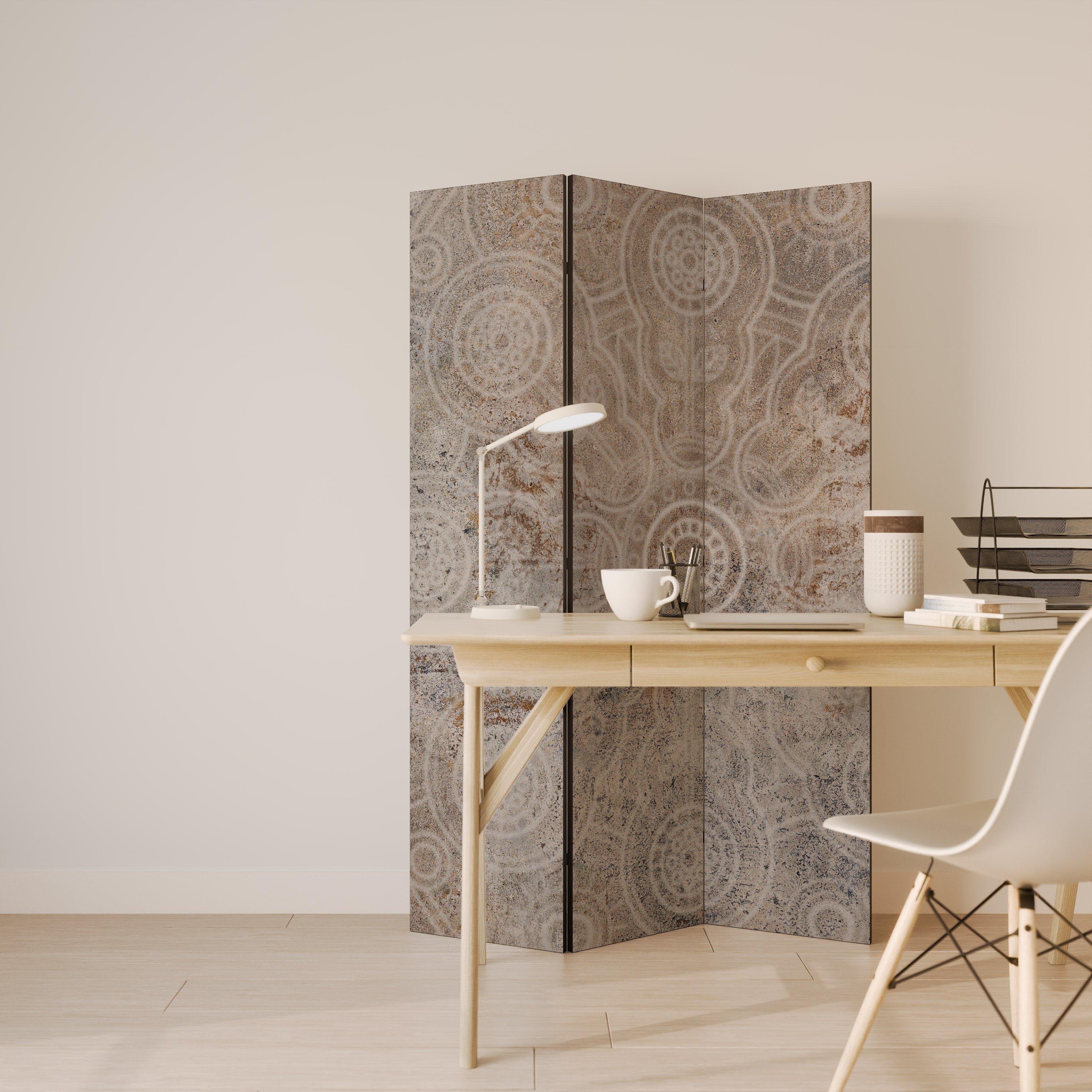 ENIGMATIC PATTERNS 3-Panel Room Divider