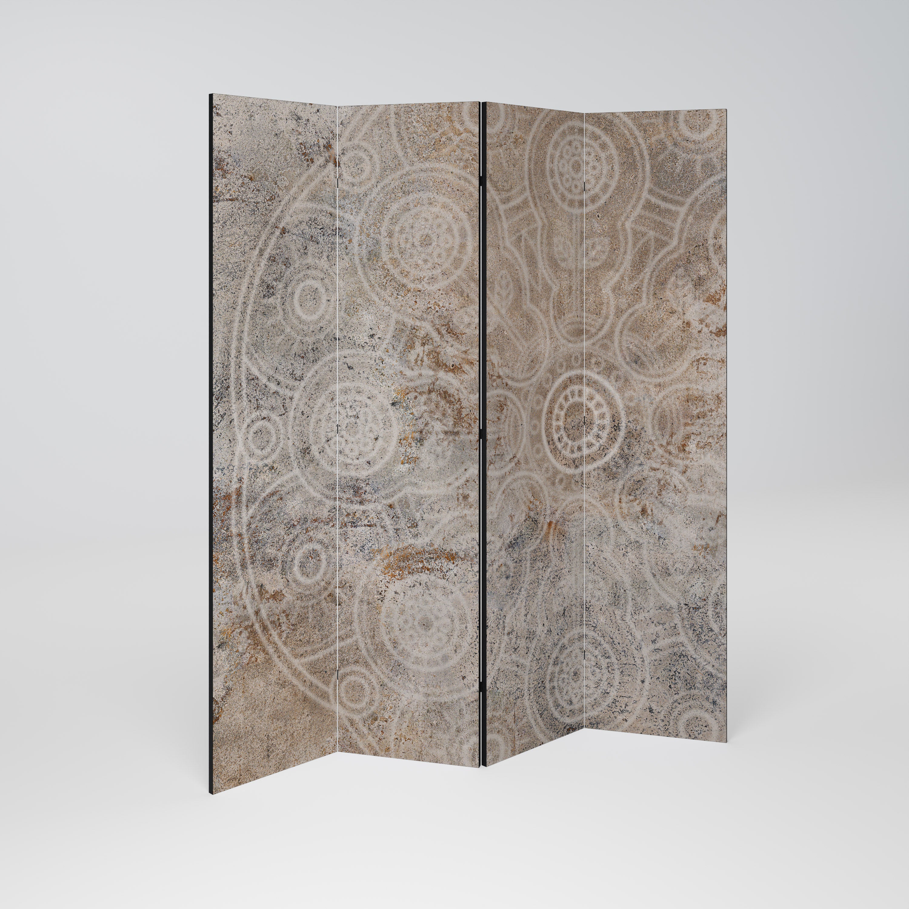 ENIGMATIC PATTERNS 4-Panel Room Divider