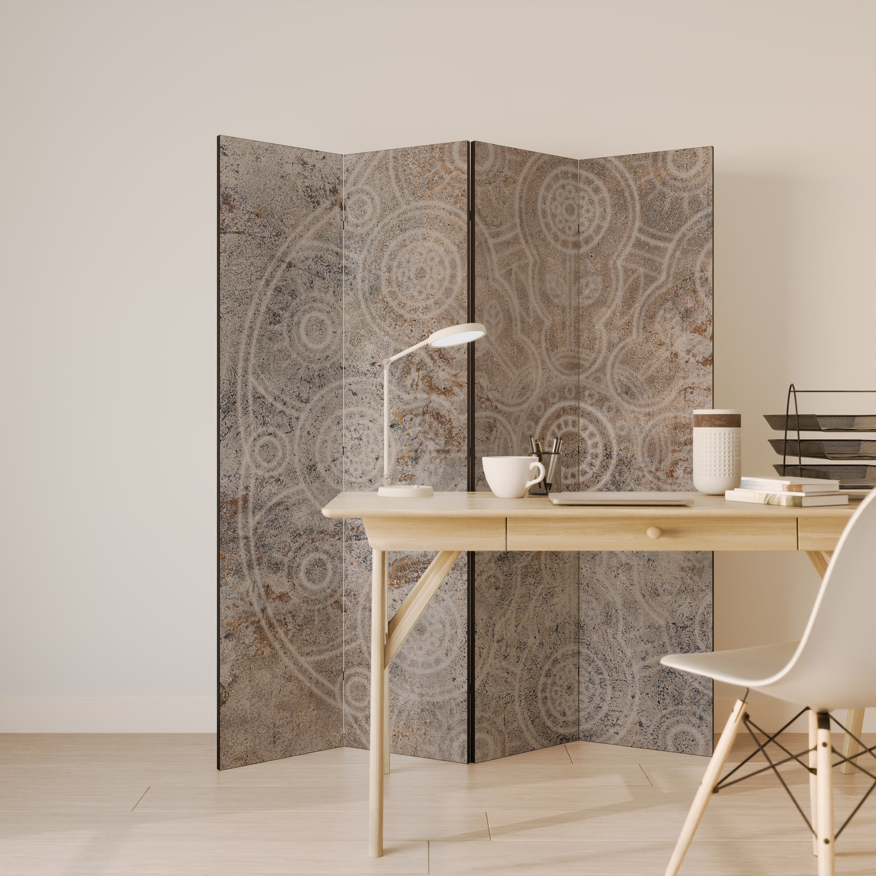 ENIGMATIC PATTERNS 4-Panel Room Divider