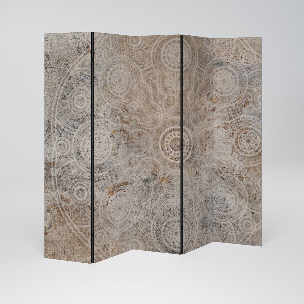 ENIGMATIC PATTERNS Decorative 5-Panel Room Divider