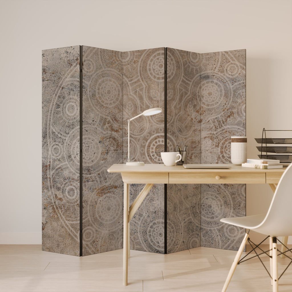 ENIGMATIC PATTERNS Decorative 5-Panel Room Divider
