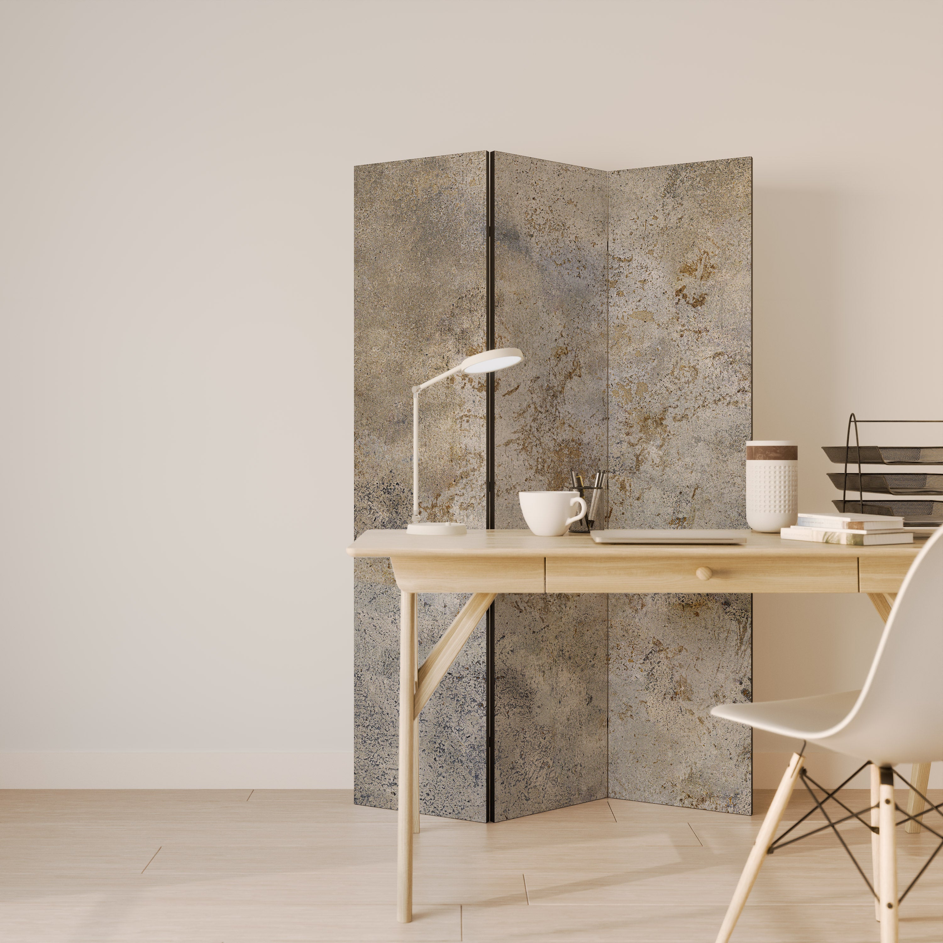 ABSTRACT EARTH CANVAS 3-Panel Room Divider