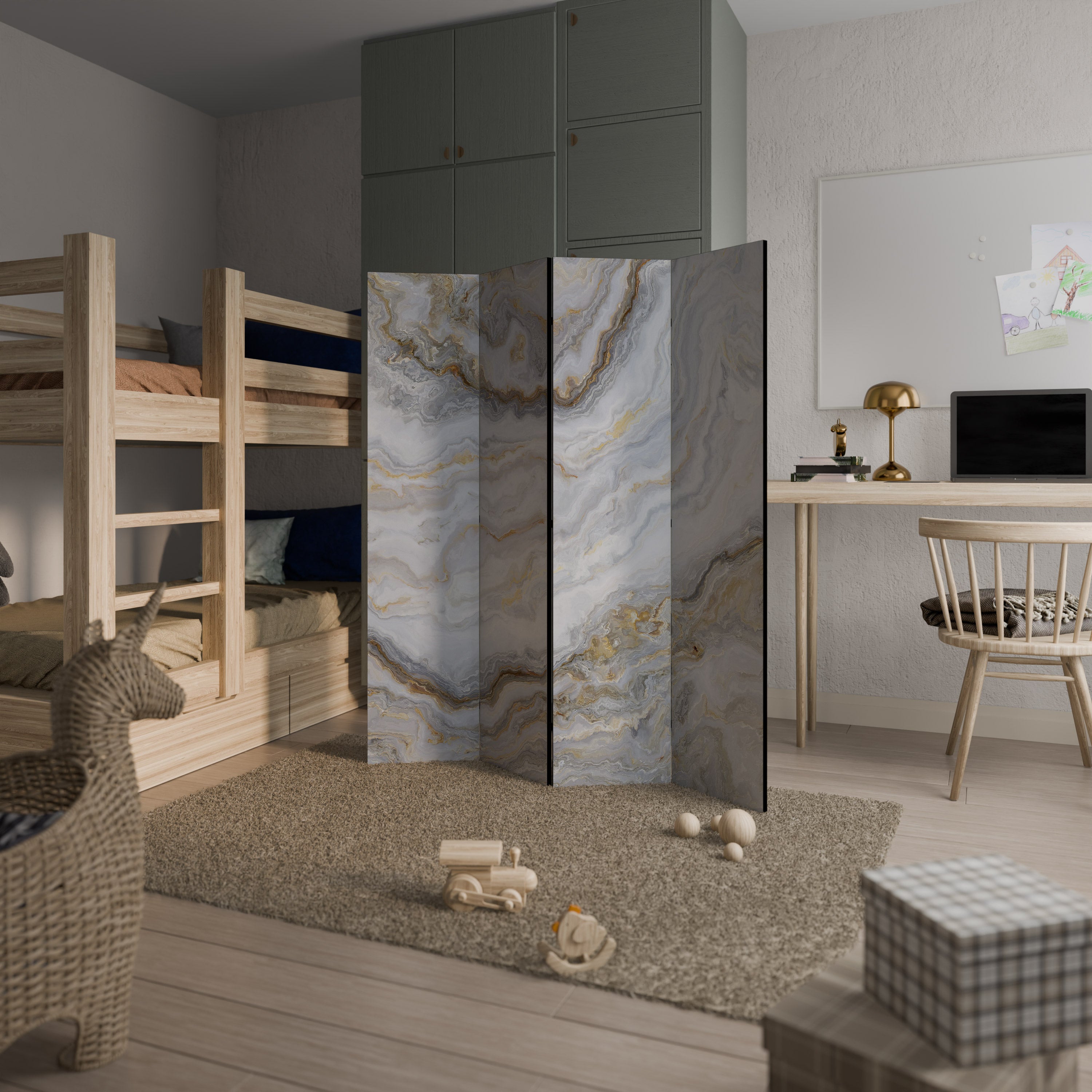 GOLDEN RIDGES 4-Panel Room Divider