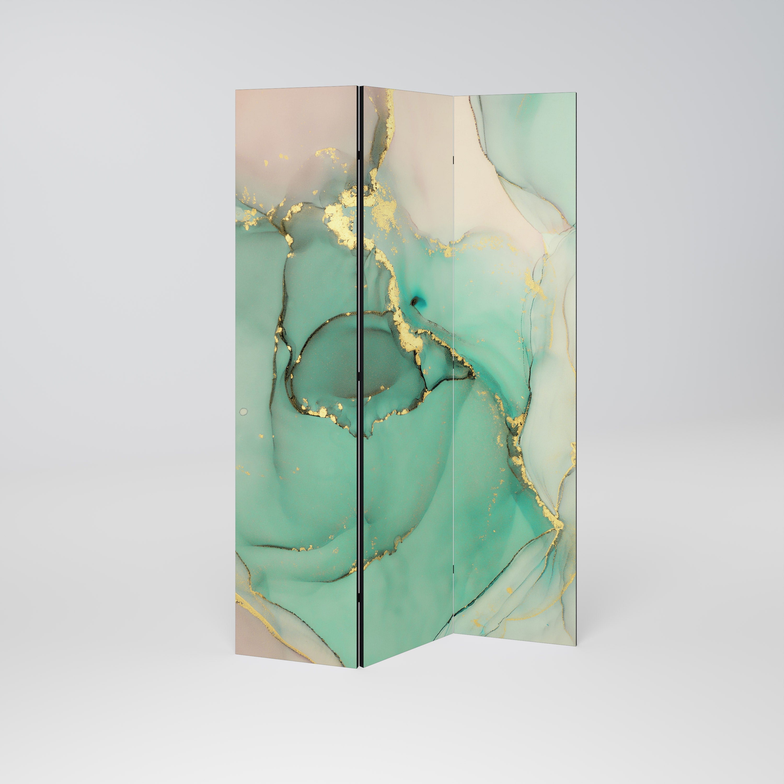 Paravent décoratif à 3 panneaux MARBLEIZED MYSTIQUE
