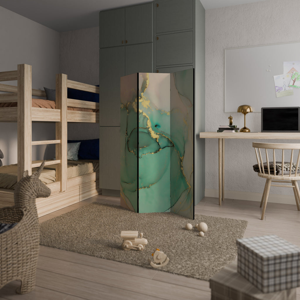 Paravent décoratif à 3 panneaux MARBLEIZED MYSTIQUE