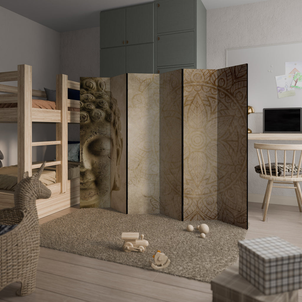 SCÈNE DE MÉDITATION MYSTIQUE Paravent décoratif à 6 panneaux