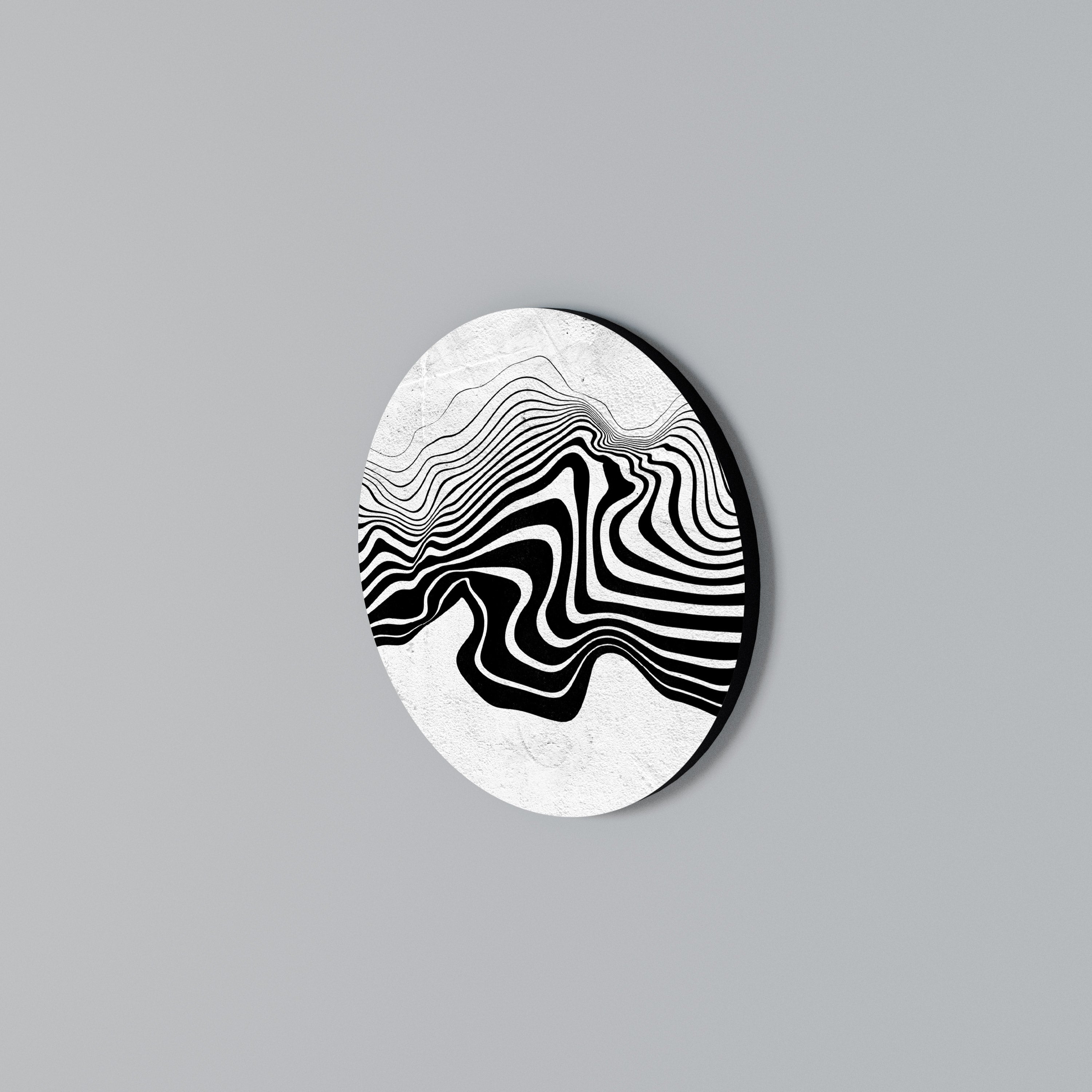 MONOCHROME MIRAGE Round Wall Art