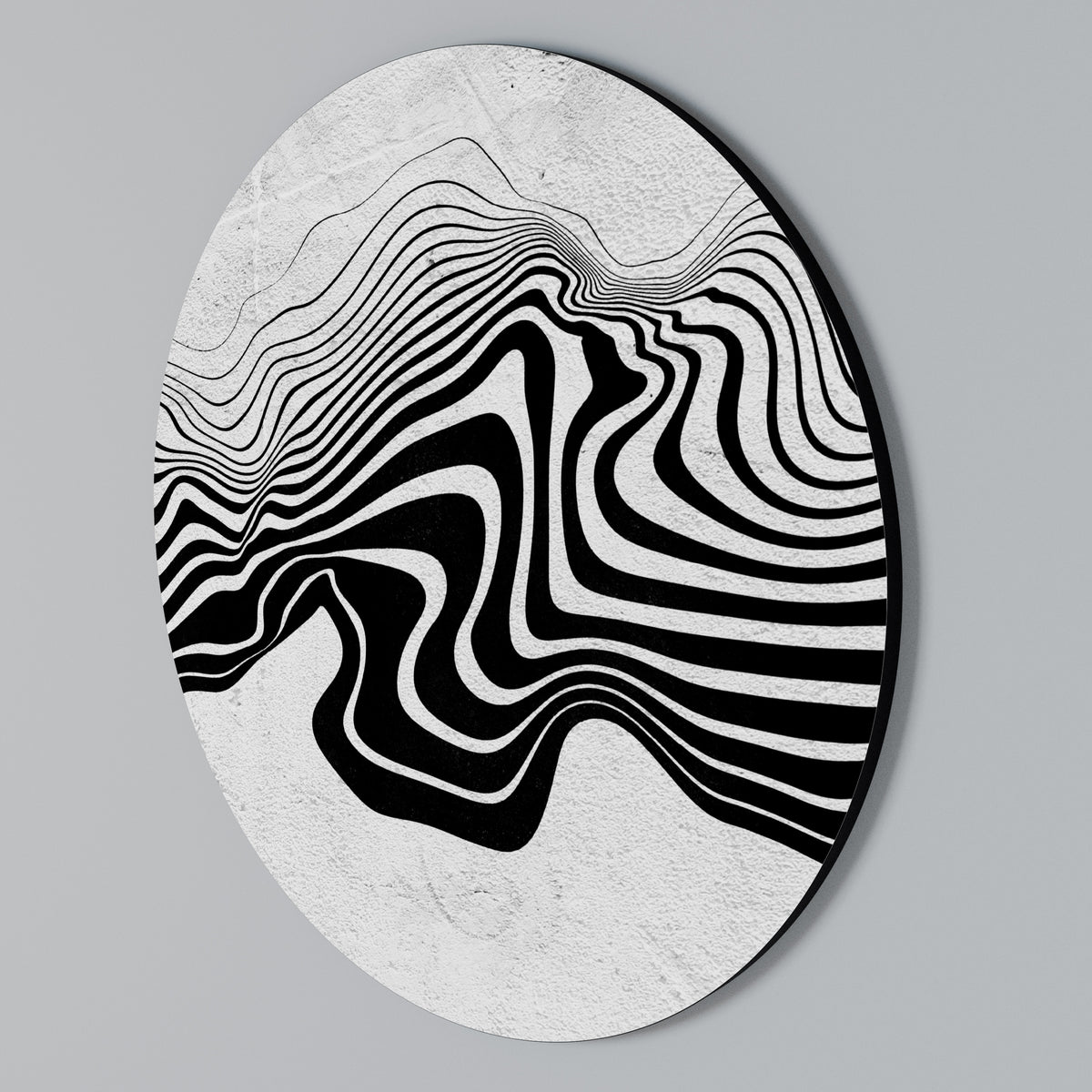 MONOCHROME MIRAGE Round Wall Art