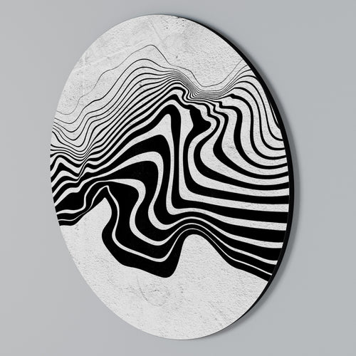 MONOCHROME MIRAGE Round Wall Art