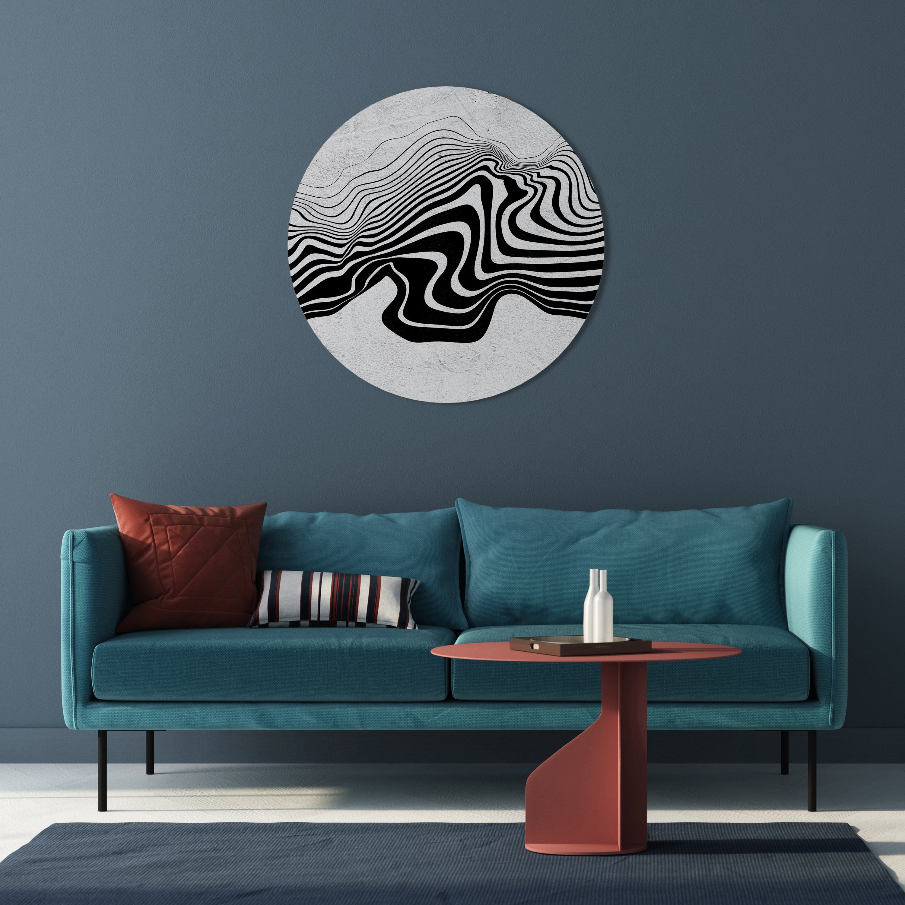 Décoration murale ronde MONOCHROME MIRAGE