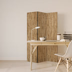STRAW BOUND DELIGHT 3-Panel Room Divider