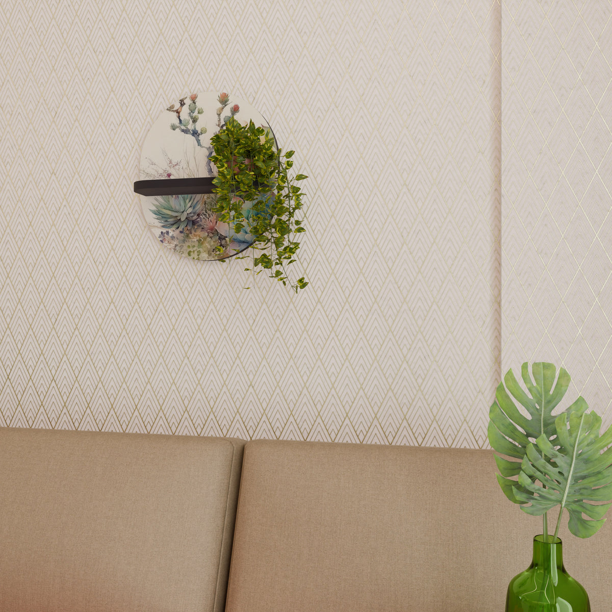 SUCCULENT WHIMSY Art Shelf