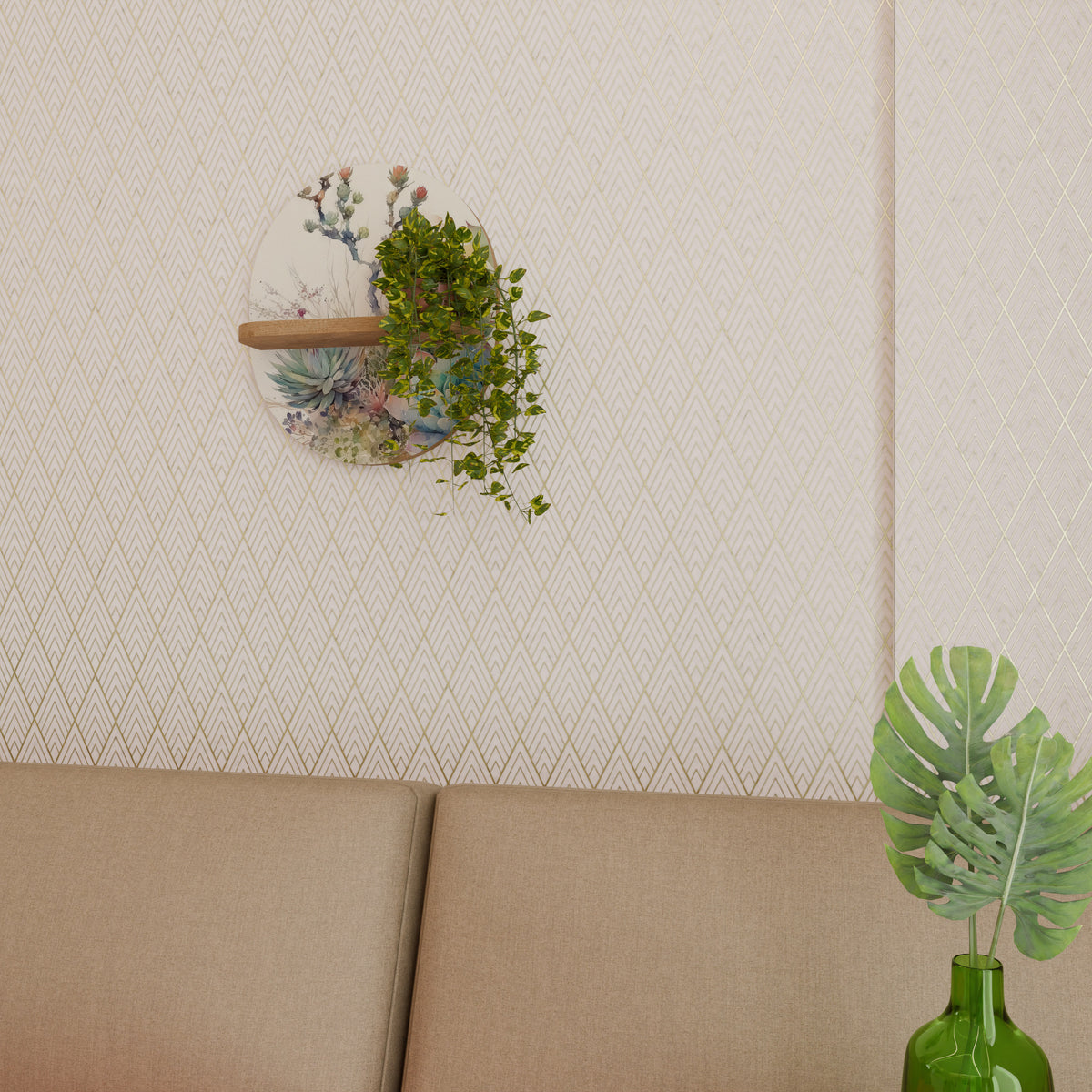 SUCCULENT WHIMSY Art Shelf