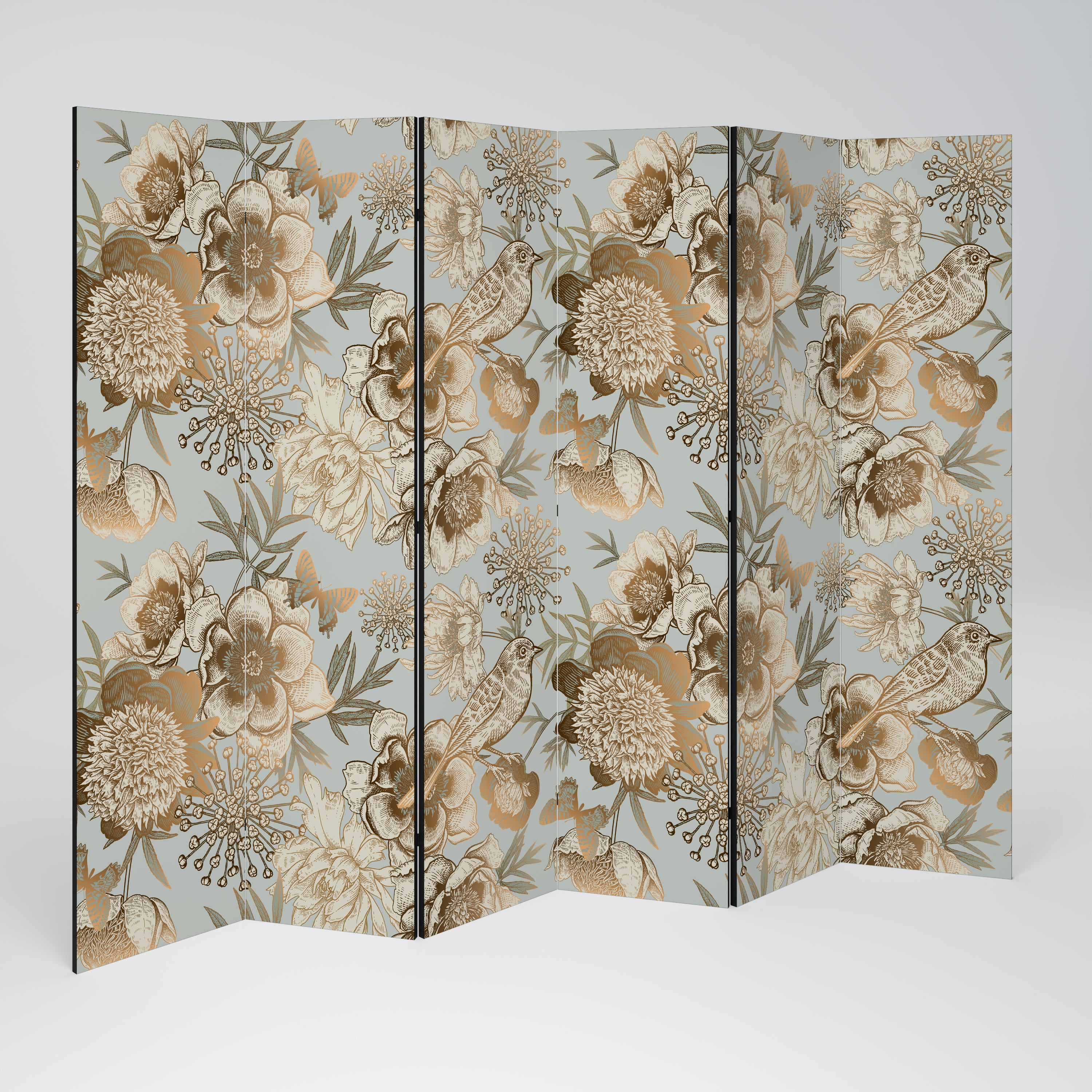 SUCCULENT WHIMSY 6-Panel Room Divider