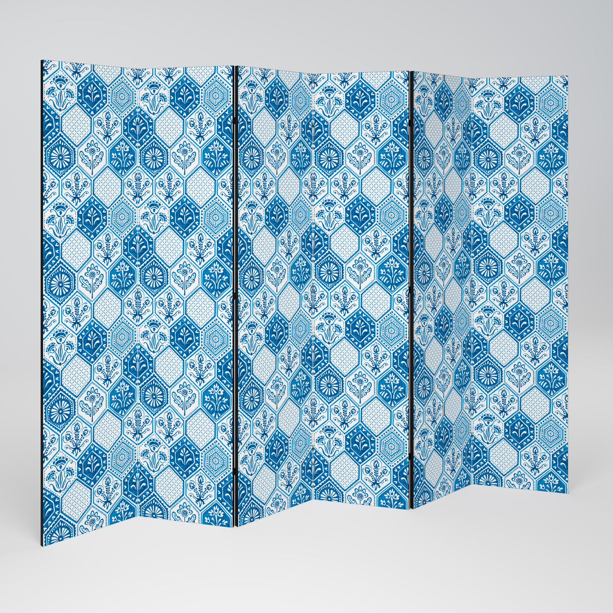 AQUATIC HEXAGON DREAM 6-Panel Room Divider