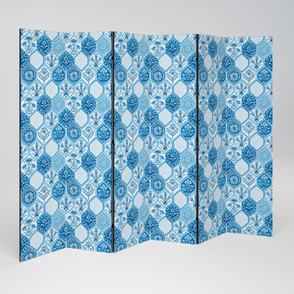AQUATIC HEXAGON DREAM 6-Panel Room Divider
