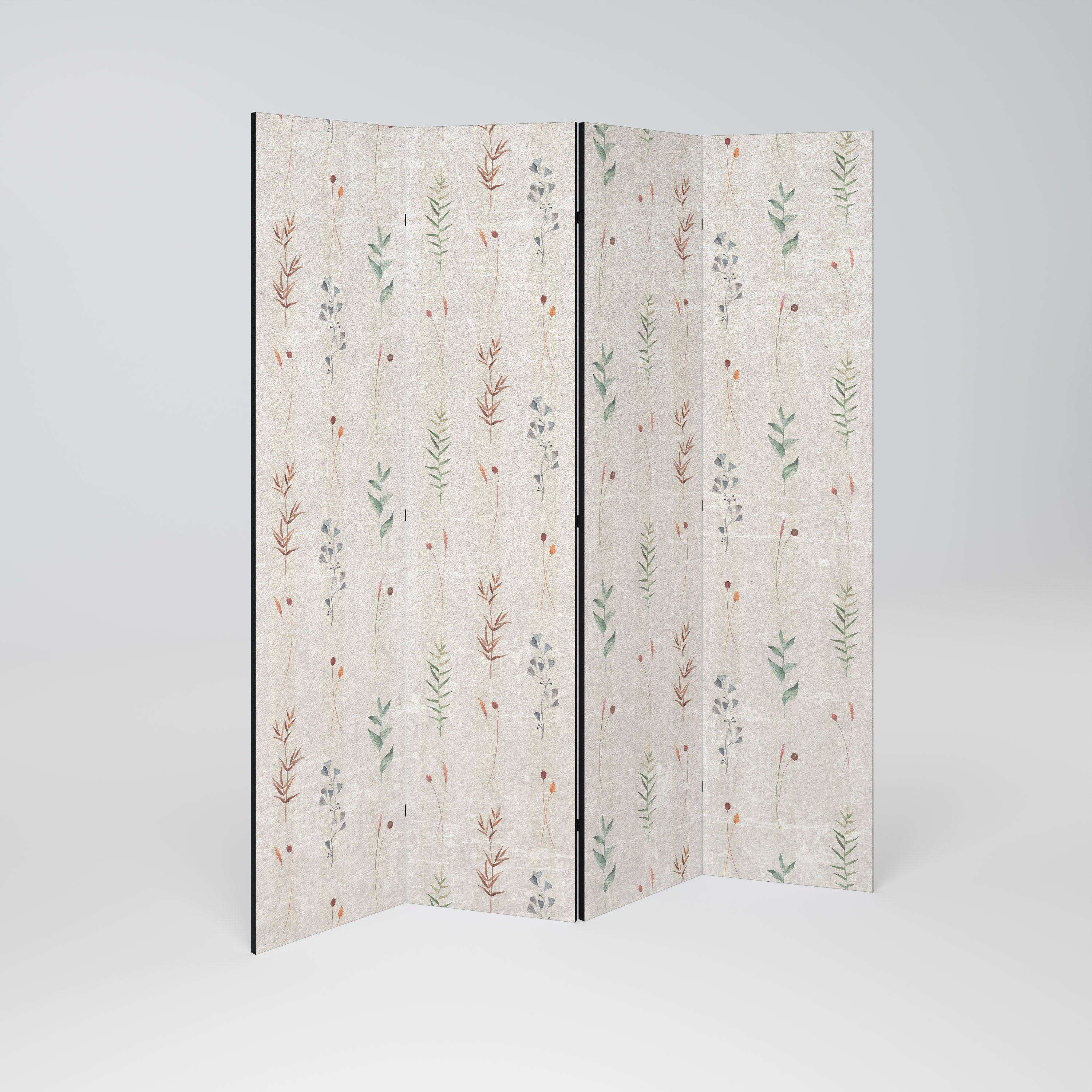 Verdant Harmony - Paravent décoratif à 4 panneaux