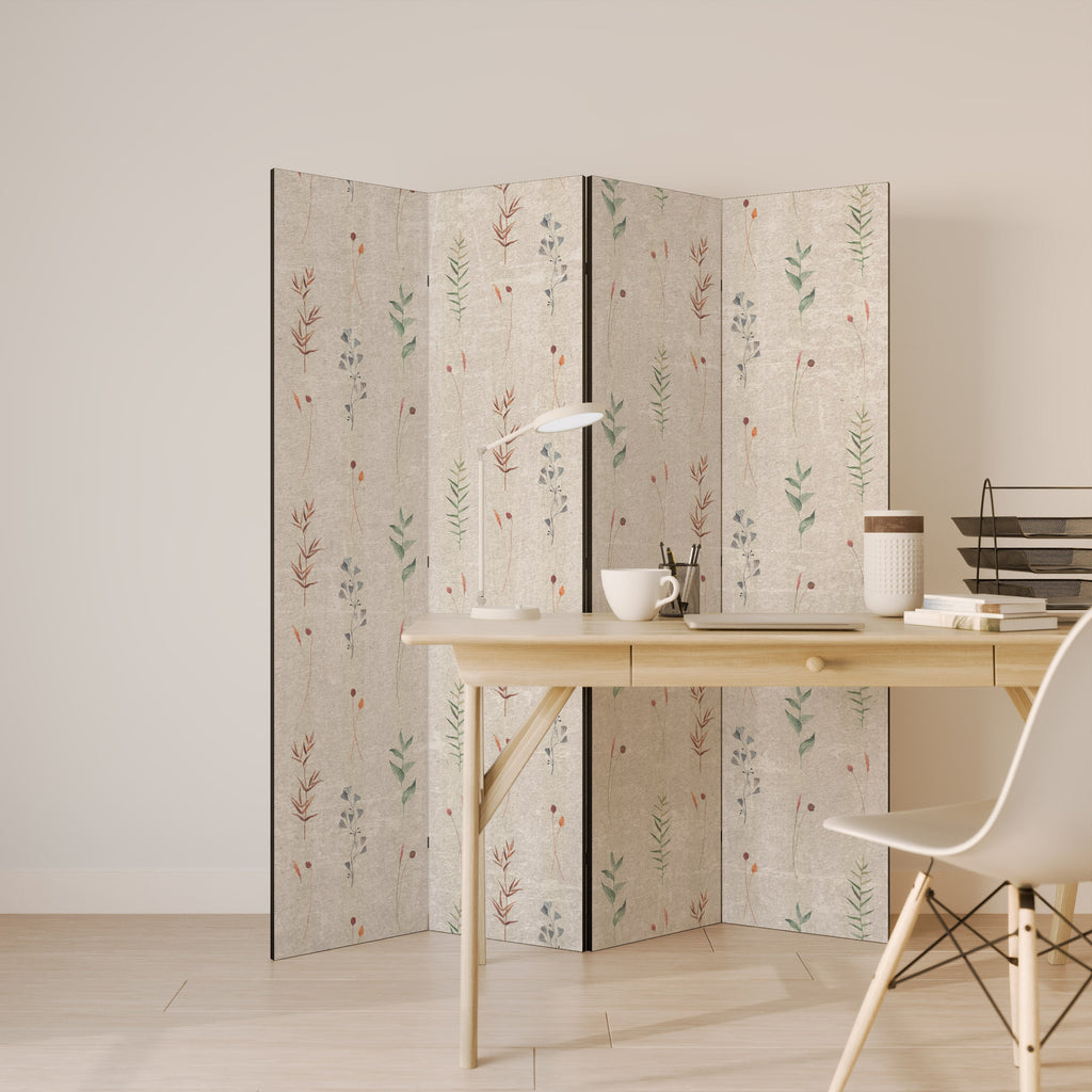 Verdant Harmony - Paravent décoratif à 4 panneaux