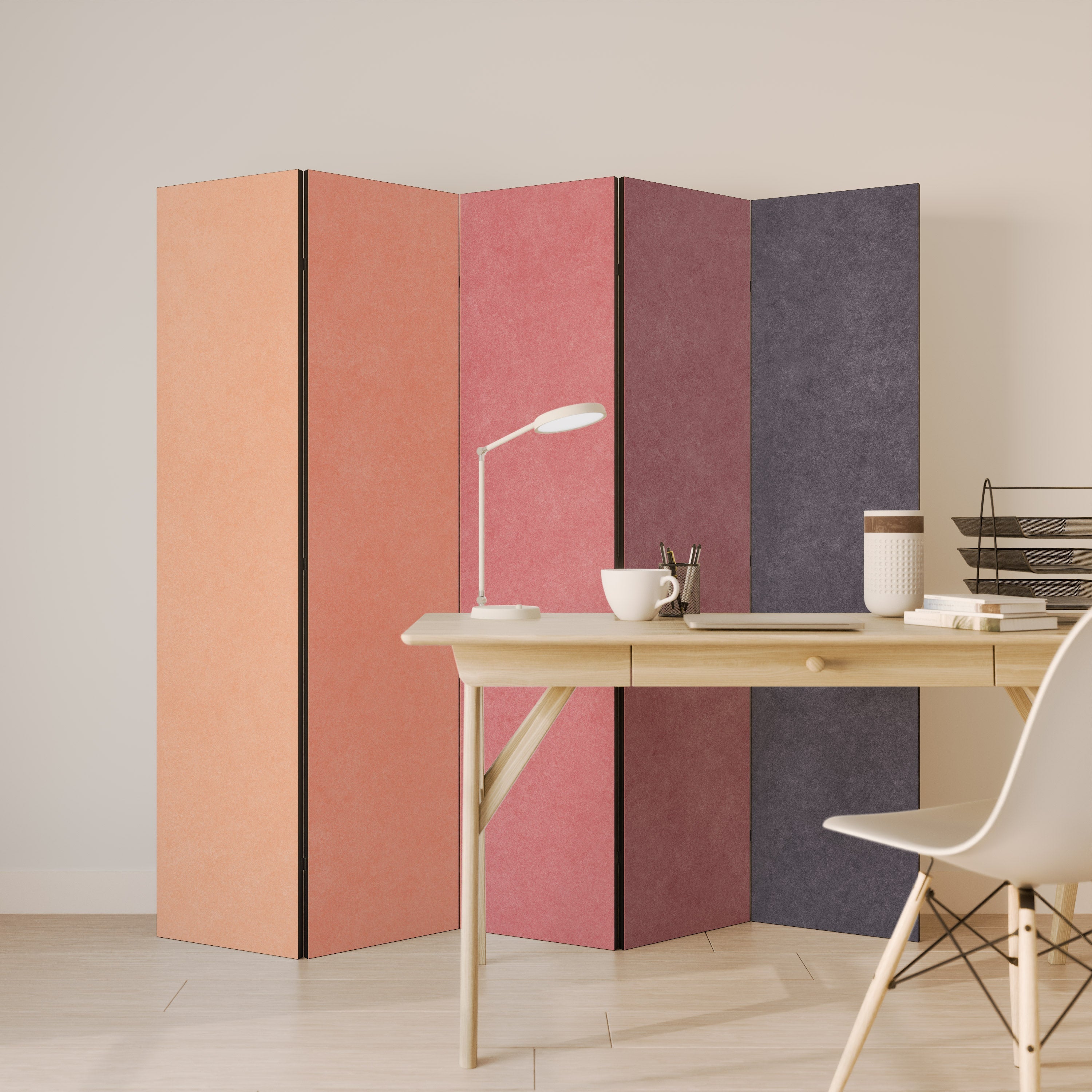 Paravent décoratif à 5 panneaux « Smells Like Pink Spirit »