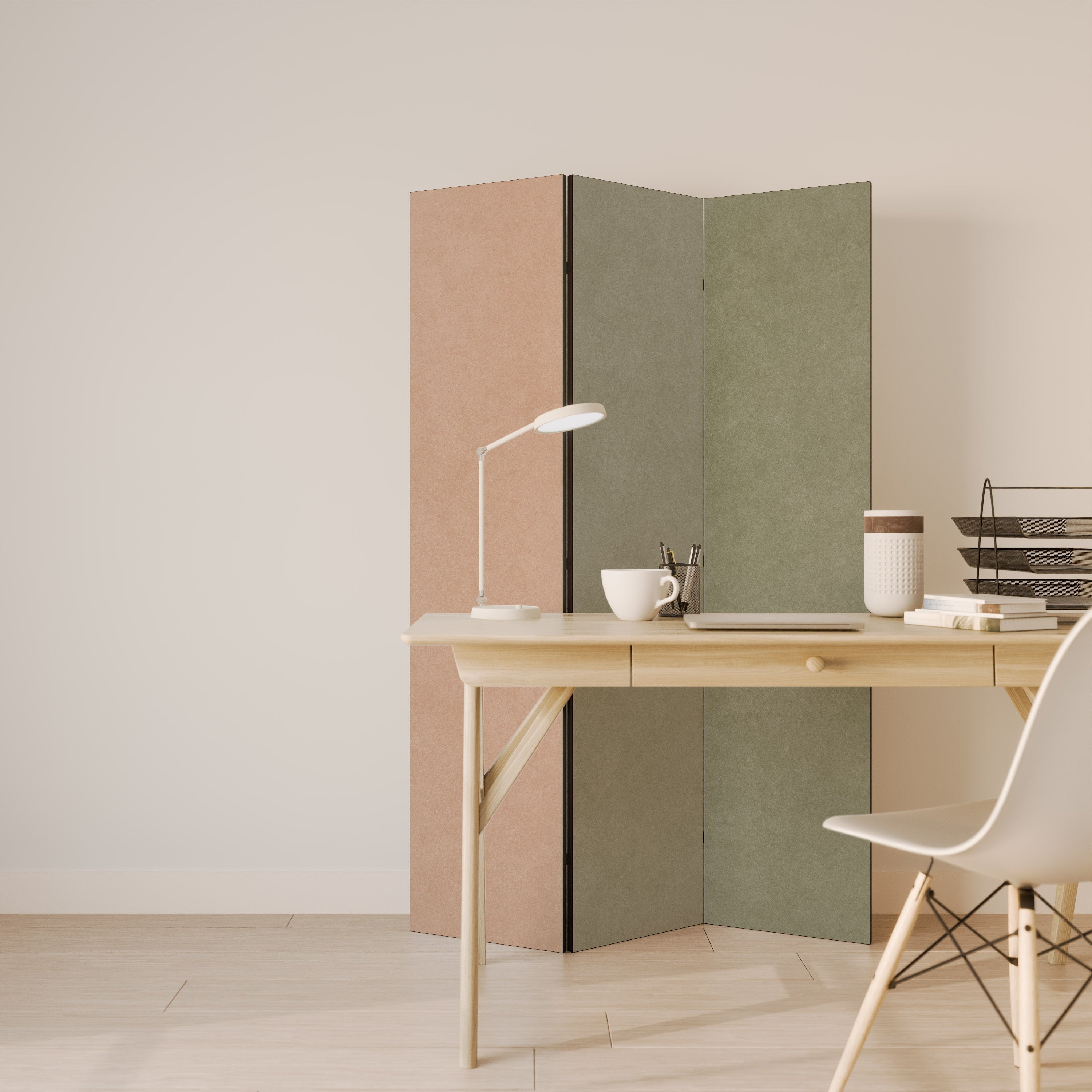 Séparateur de pièce décoratif à 3 panneaux GANGNAM AVOCADO