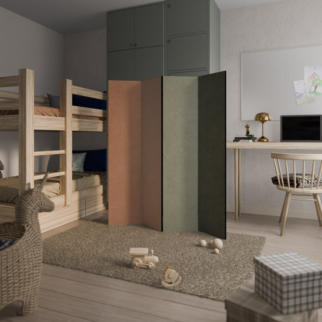 Séparateur de pièce décoratif à 4 panneaux GANGNAM AVOCADO