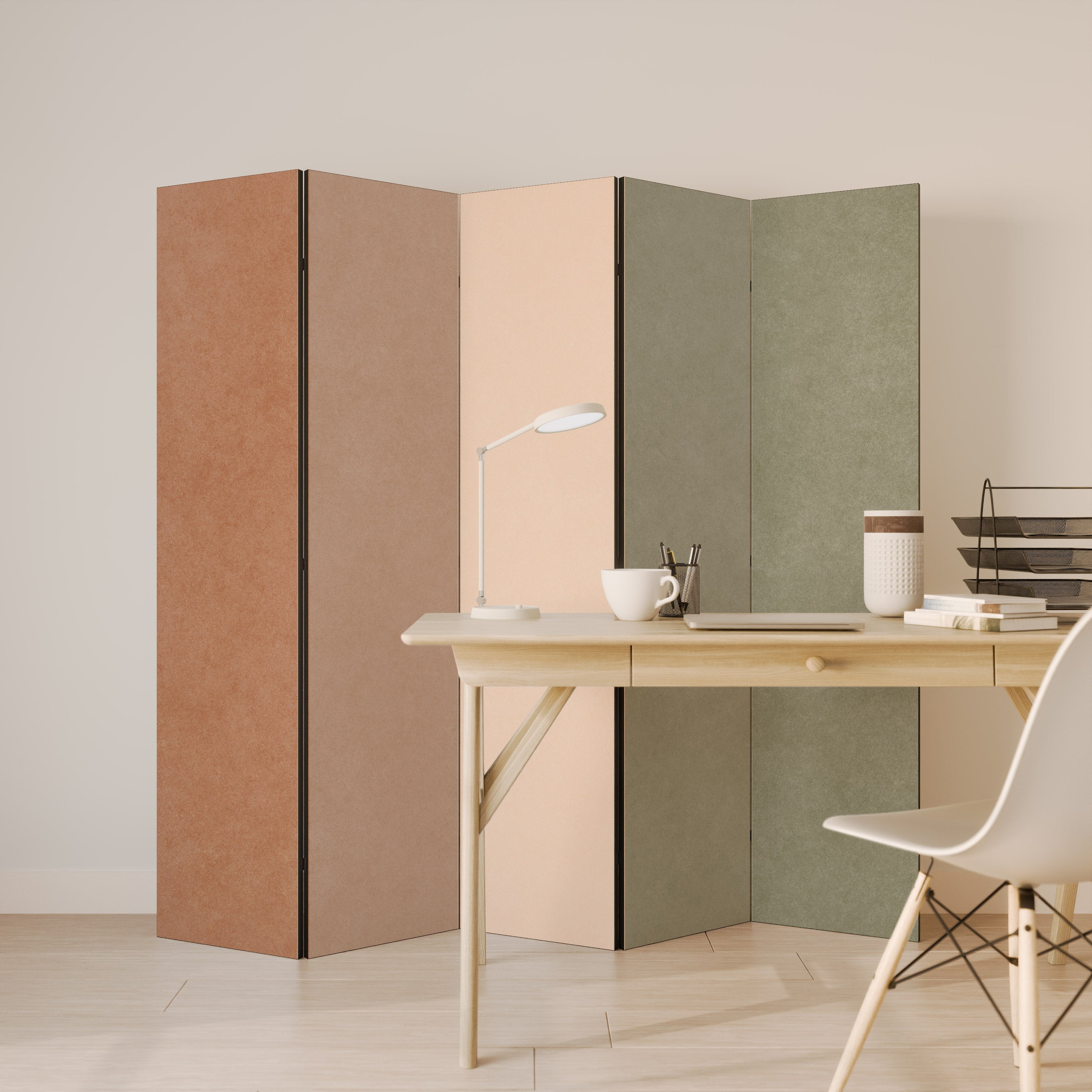 Paravent décoratif à 5 panneaux GANGNAM AVOCADO