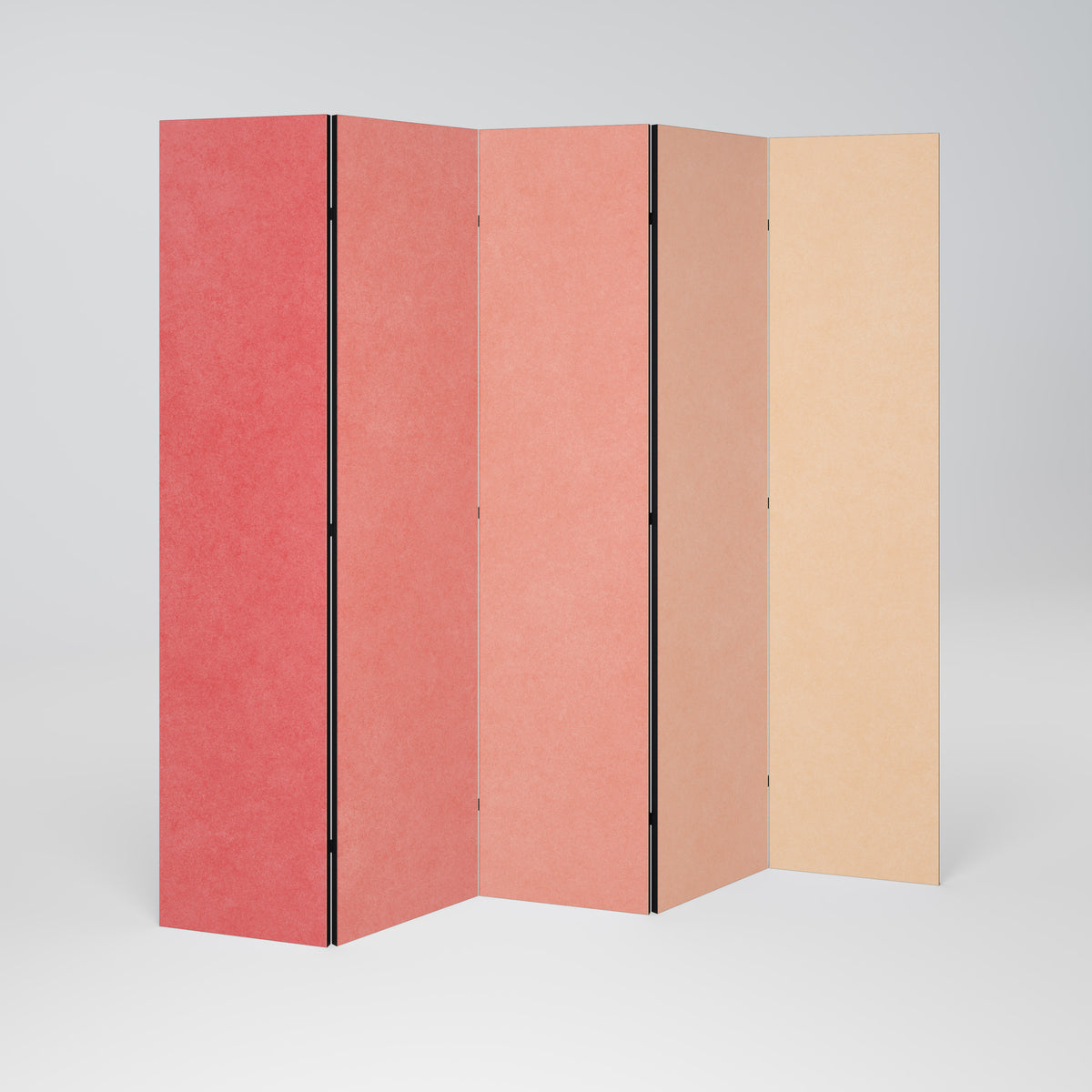PEACH OF MY HEART 5-Panel Room Divider