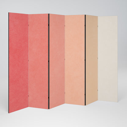 PEACH OF MY HEART 6-Panel Room Divider