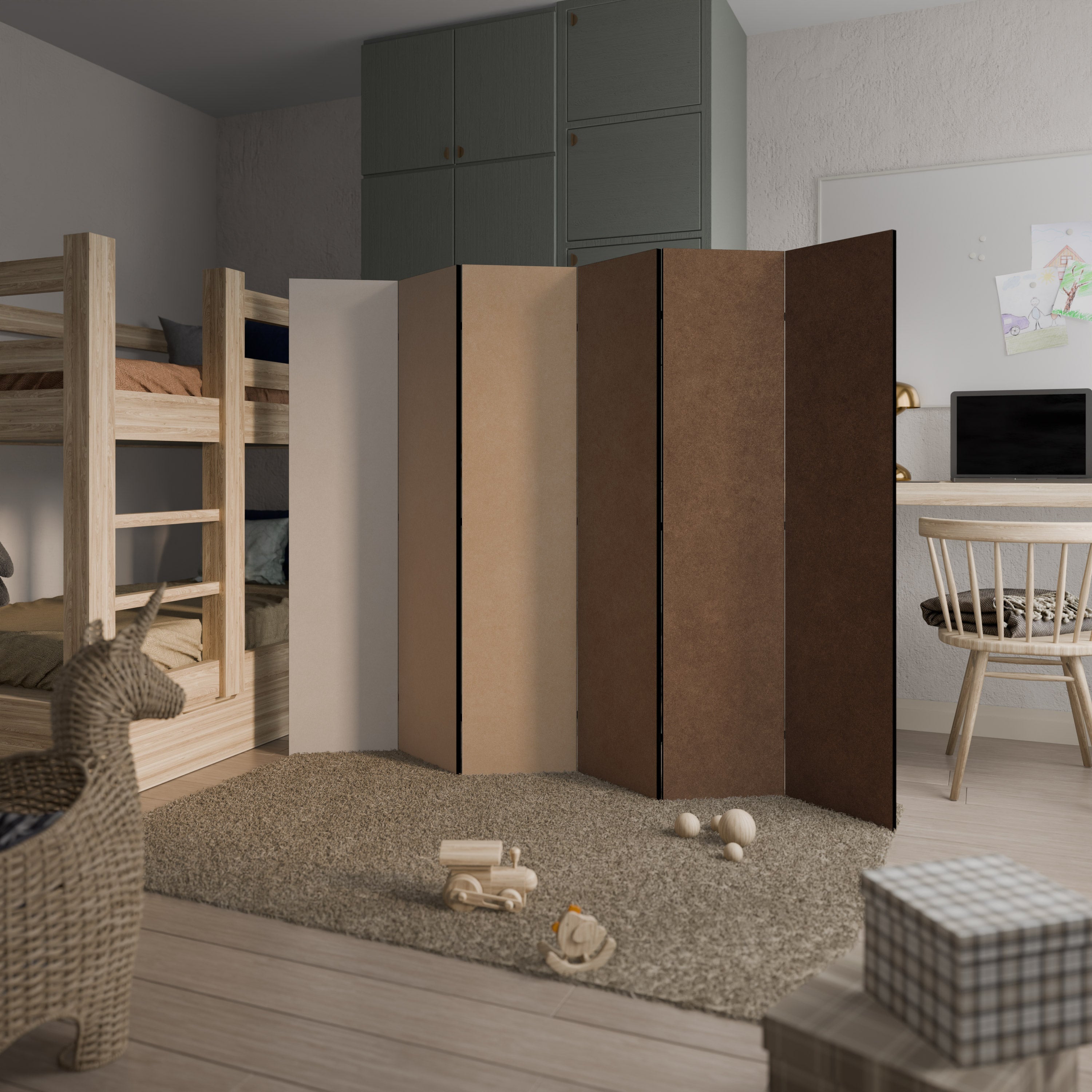 Paravent décoratif à 6 panneaux BROWNING IN THE DEEP