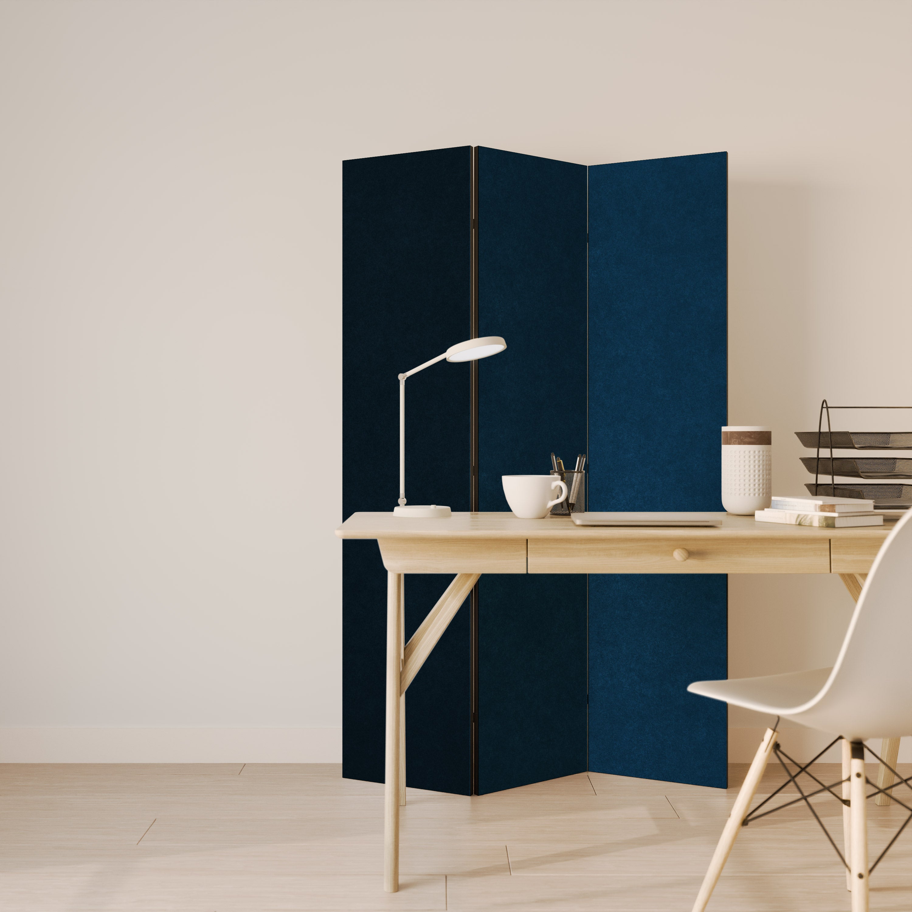 SHAKE IT BLUE 3-Panel Room Divider