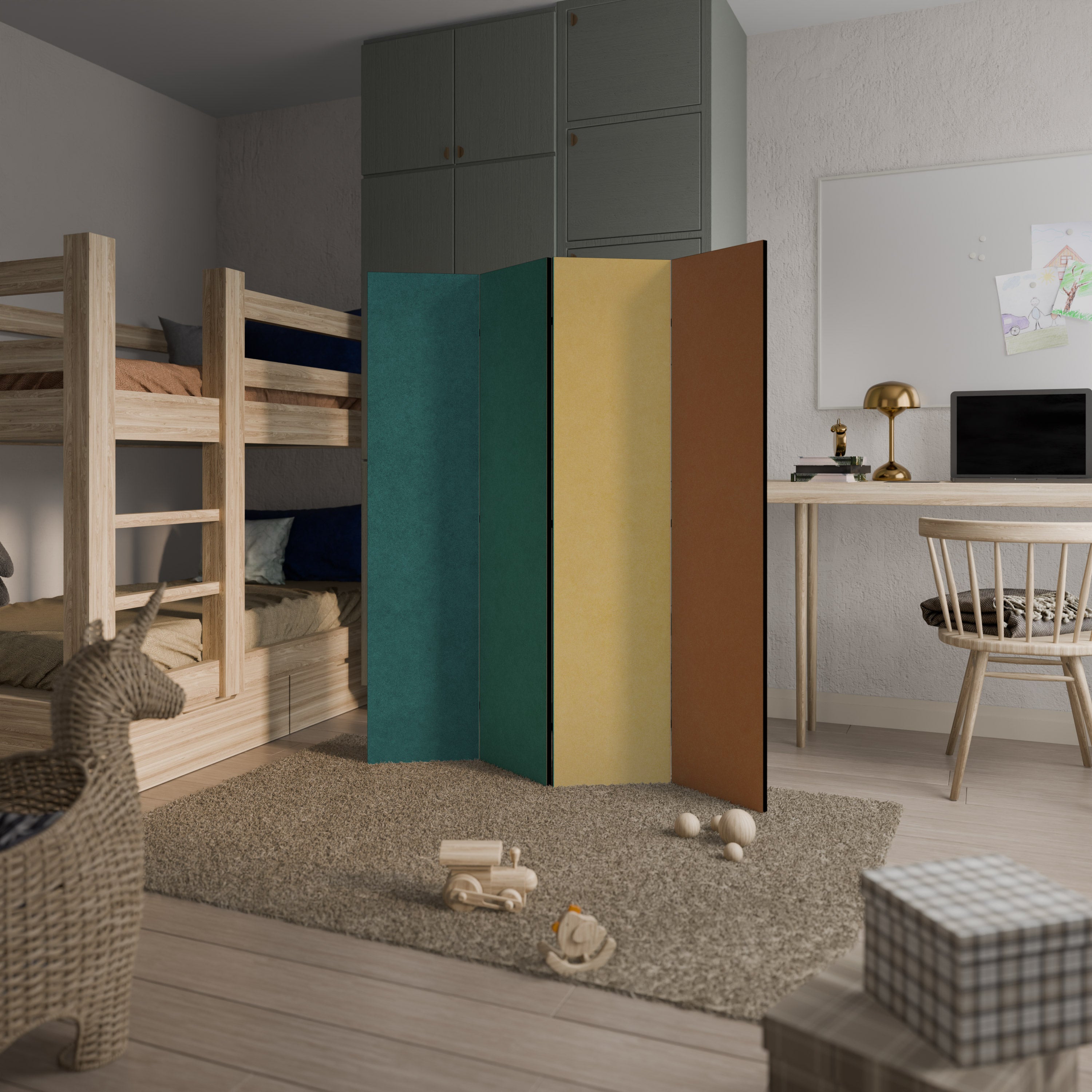 VIVA LA COLOR 4-Panel Room Divider