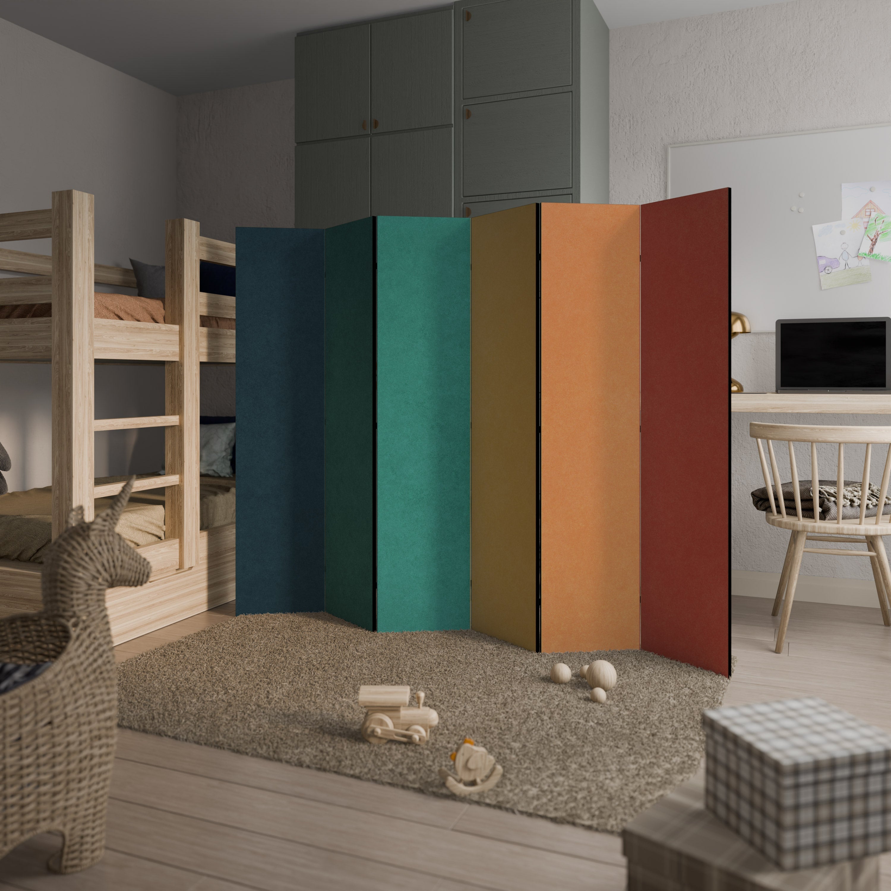 Paravent décoratif à 6 panneaux VIVA LA COLOR