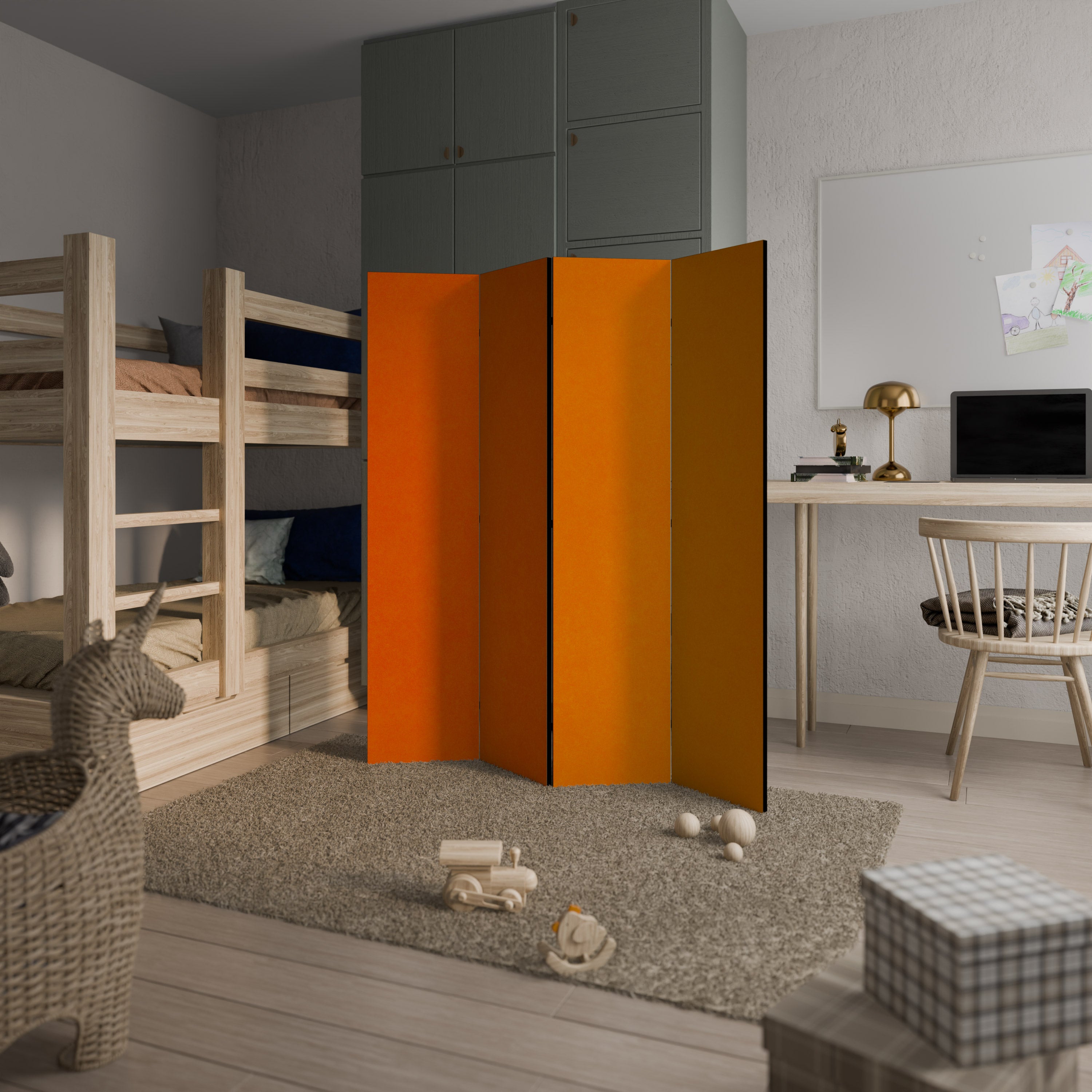 Paravent décoratif à 4 panneaux TANGELO RHAPSODY