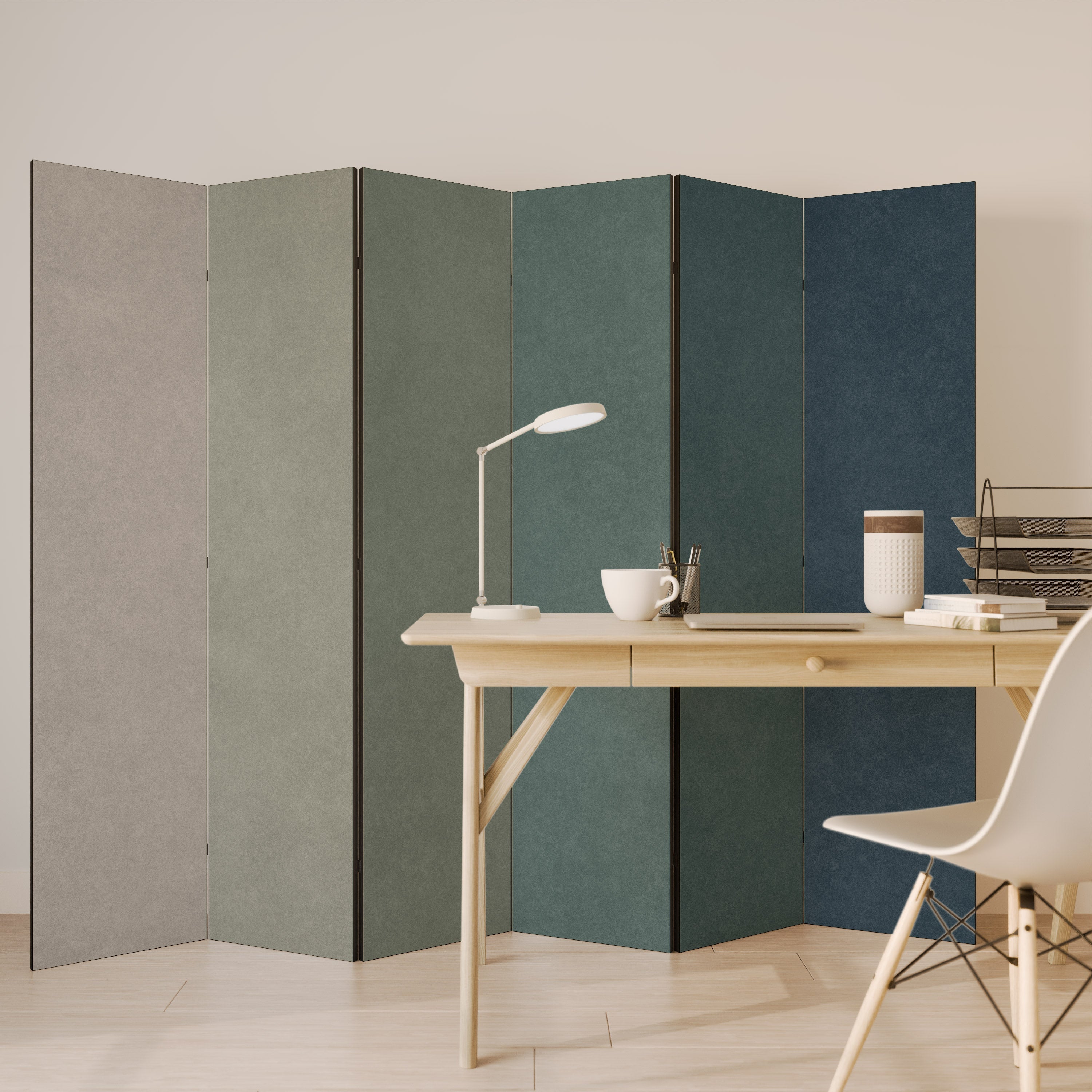 Paravent décoratif à 6 panneaux ROMANCE DE LA MER DU NORD