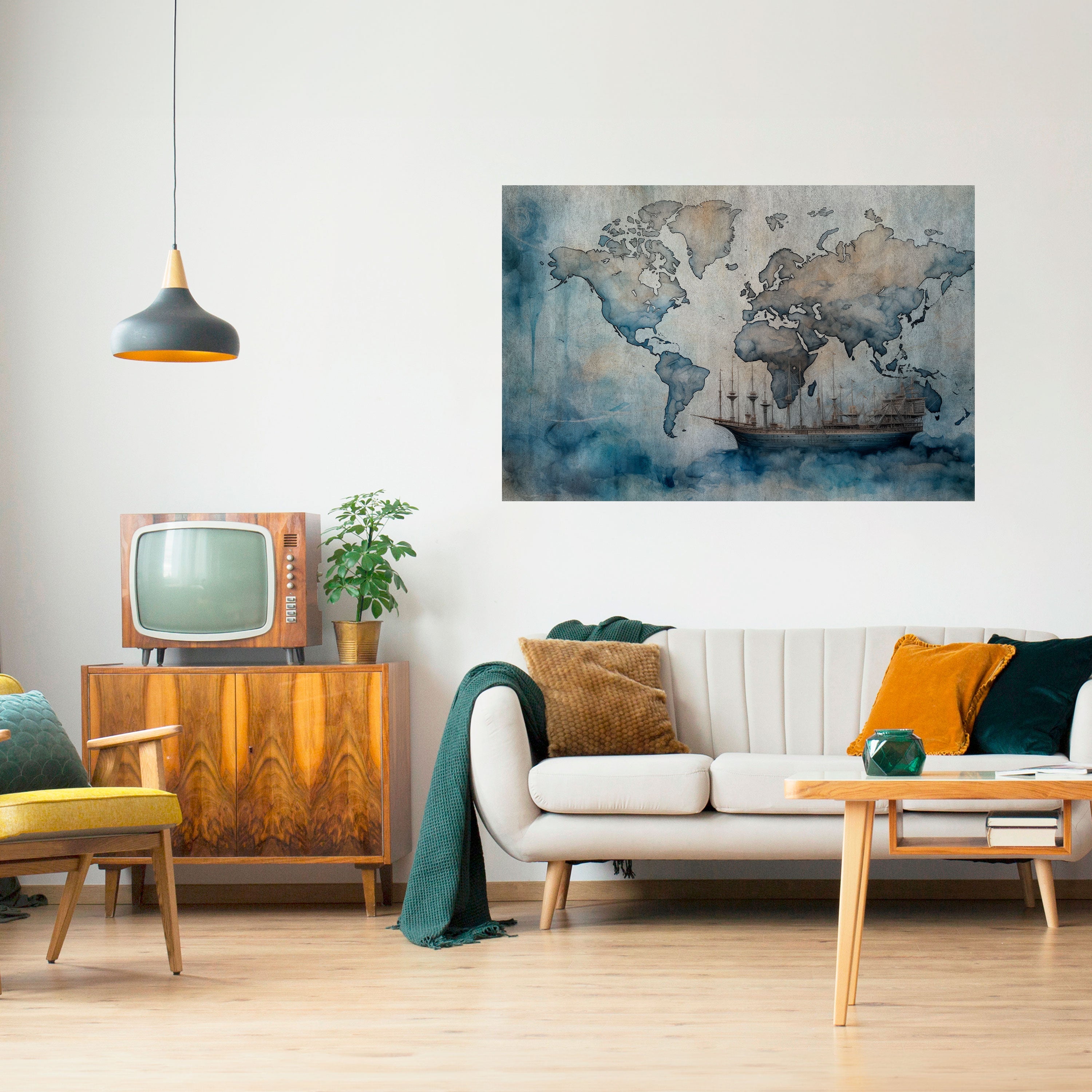 Affiche horizontale autocollante NAVIGATION DANS LES NUAGES