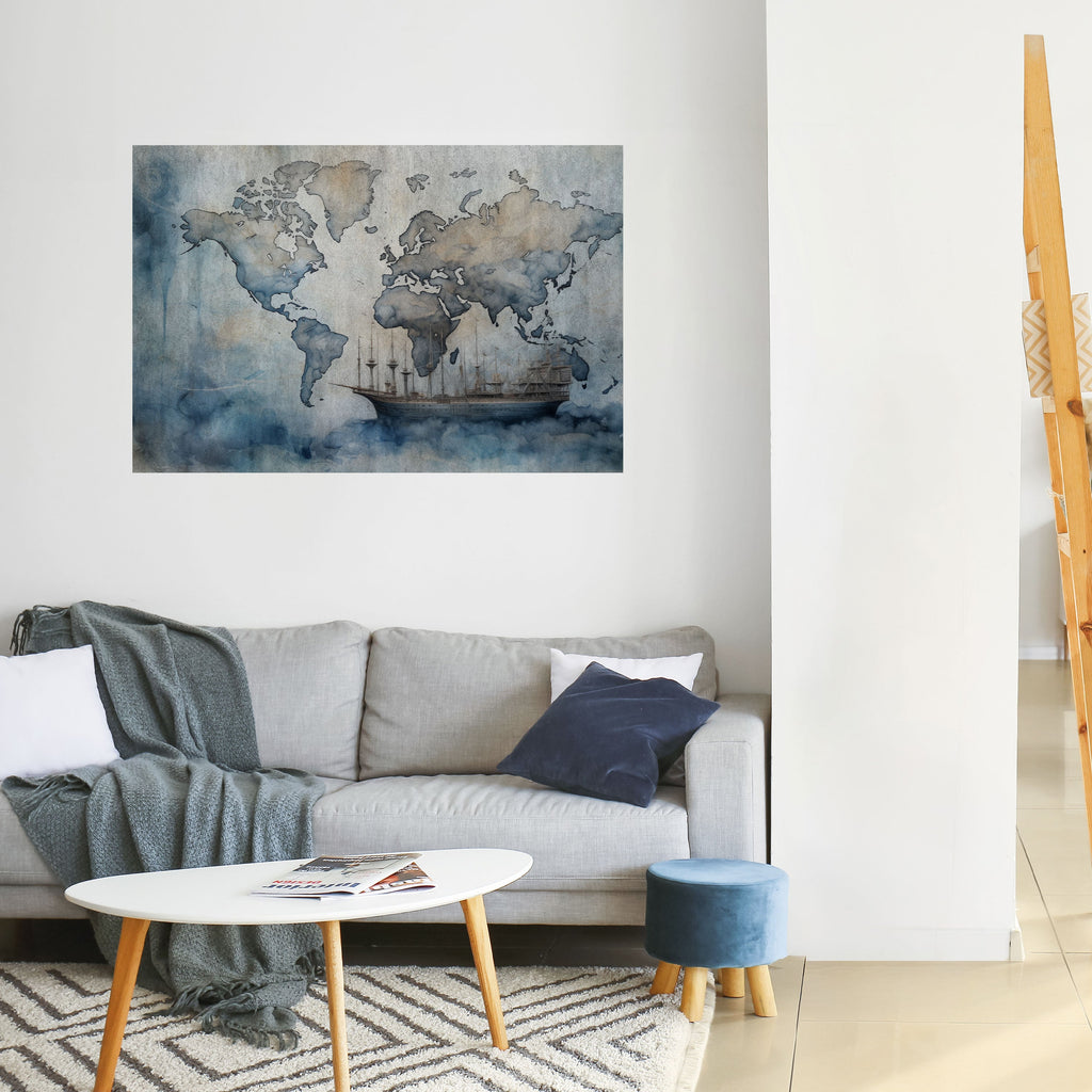 Affiche horizontale autocollante NAVIGATION DANS LES NUAGES