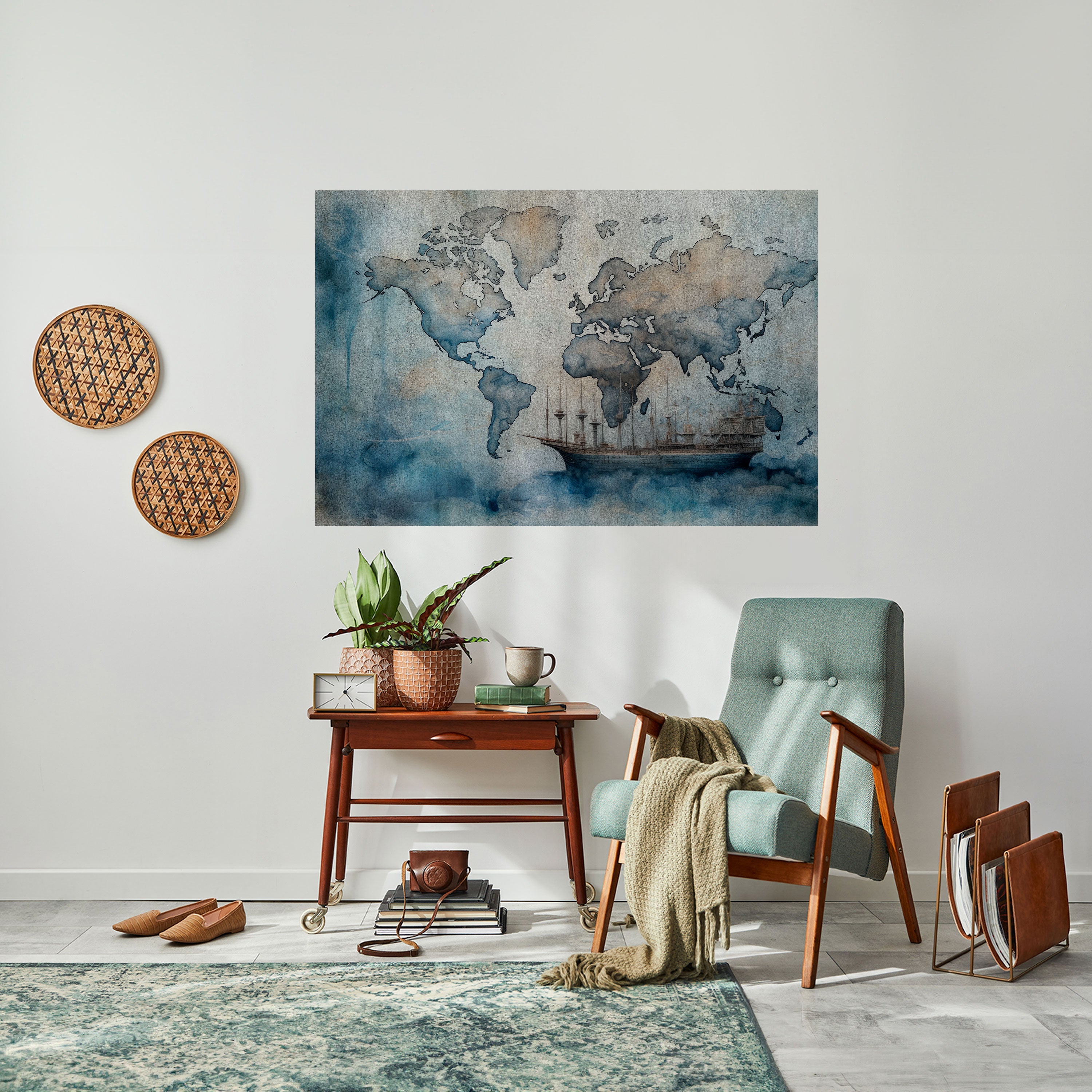 Affiche horizontale autocollante NAVIGATION DANS LES NUAGES