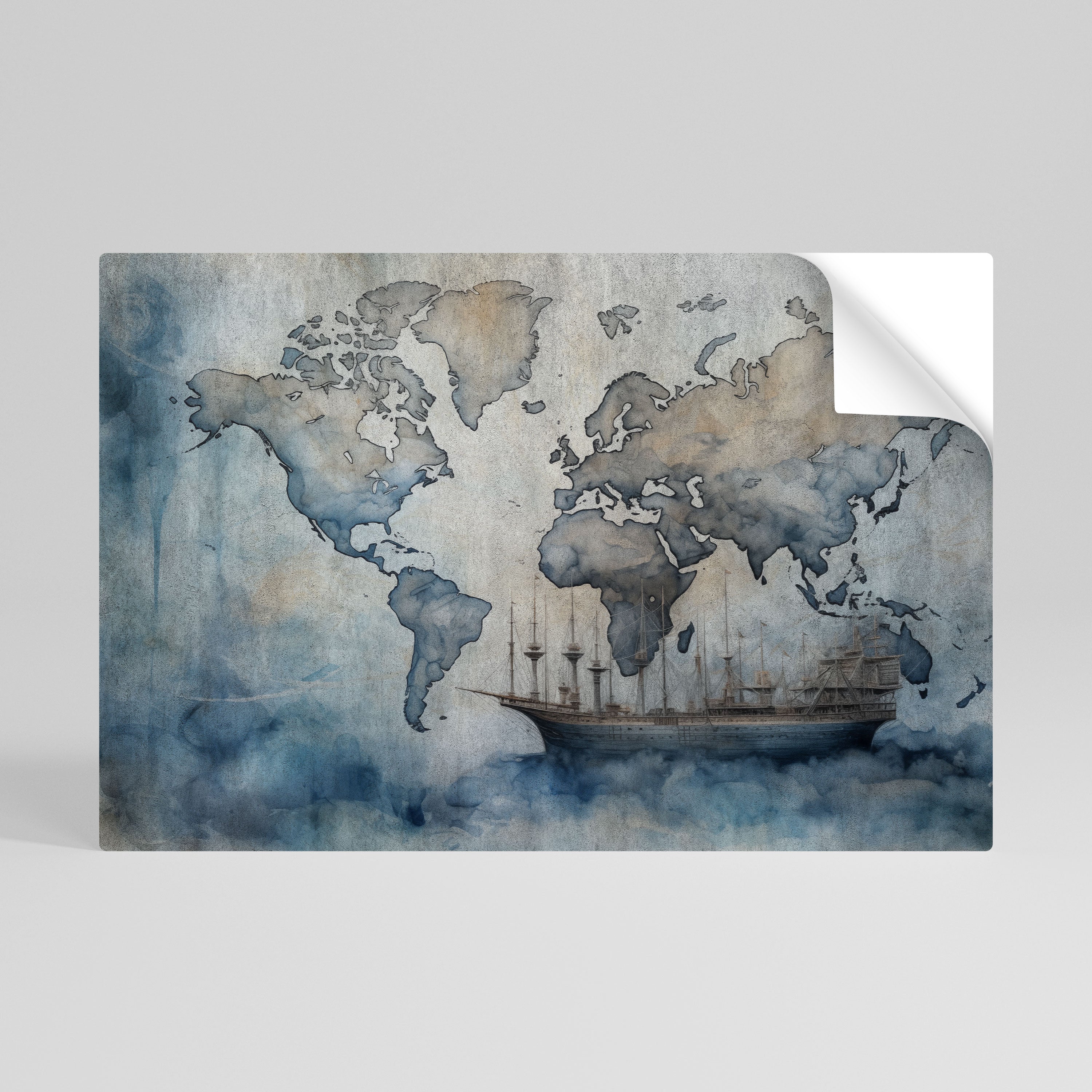 Affiche horizontale autocollante NAVIGATION DANS LES NUAGES