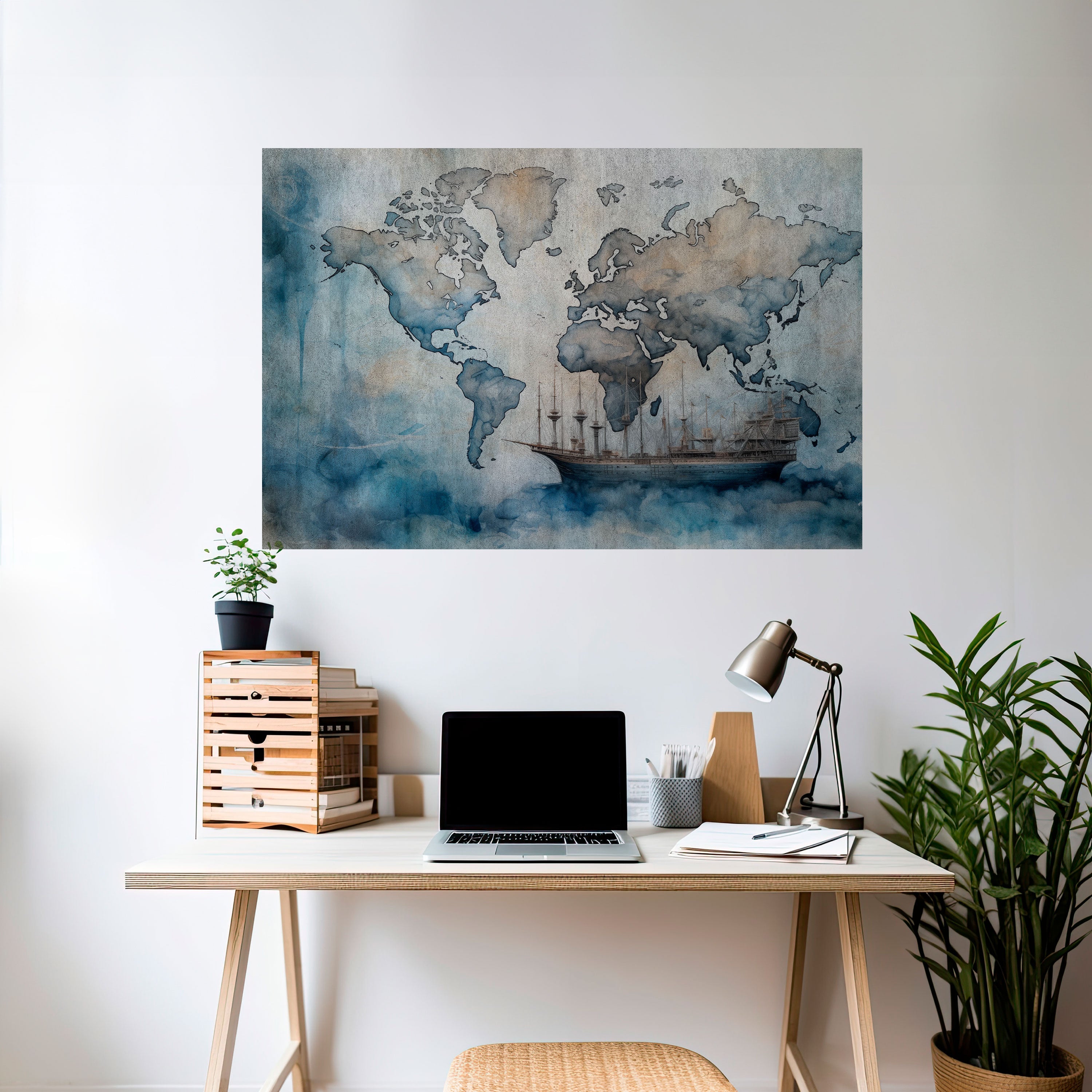 Affiche horizontale autocollante NAVIGATION DANS LES NUAGES