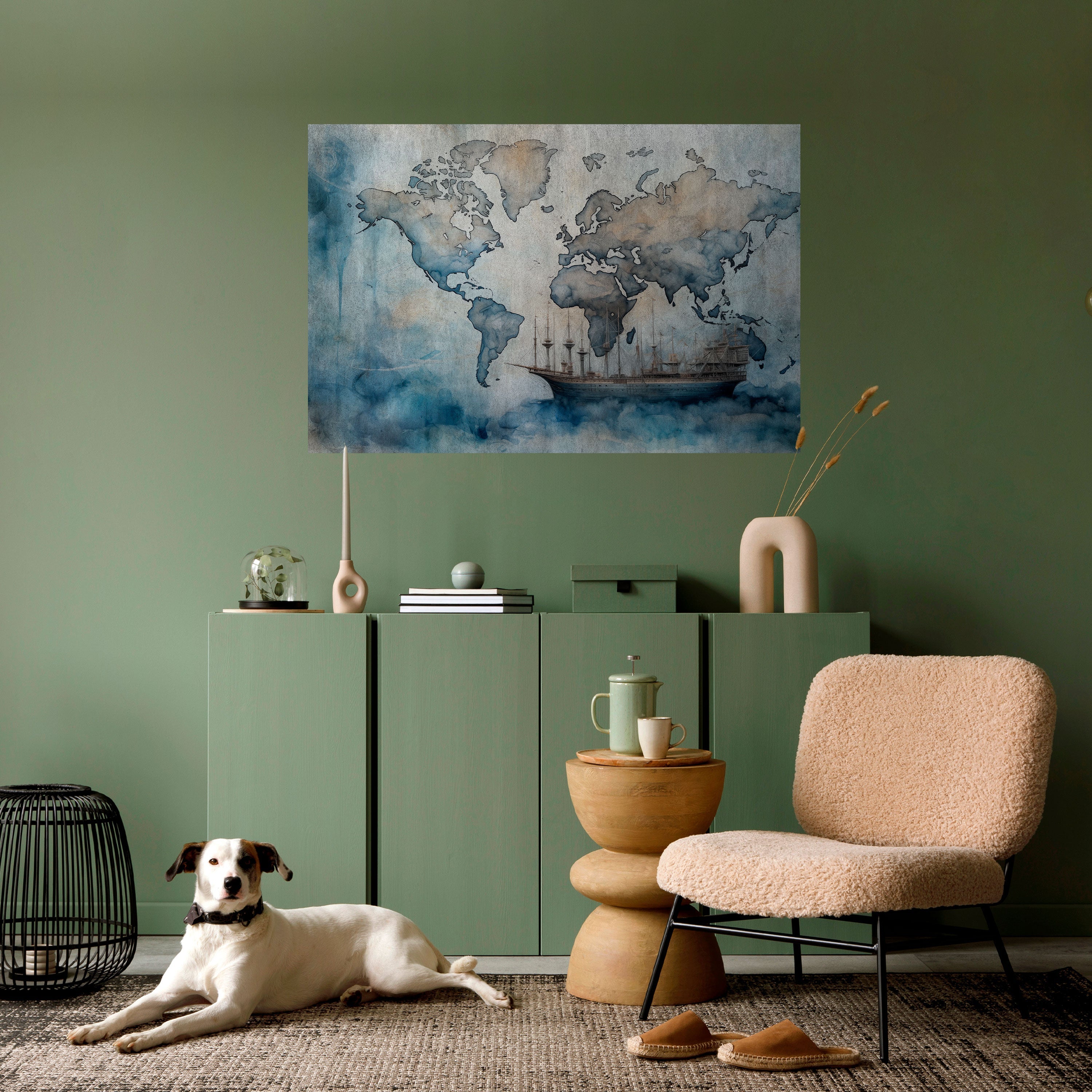 Affiche horizontale autocollante NAVIGATION DANS LES NUAGES