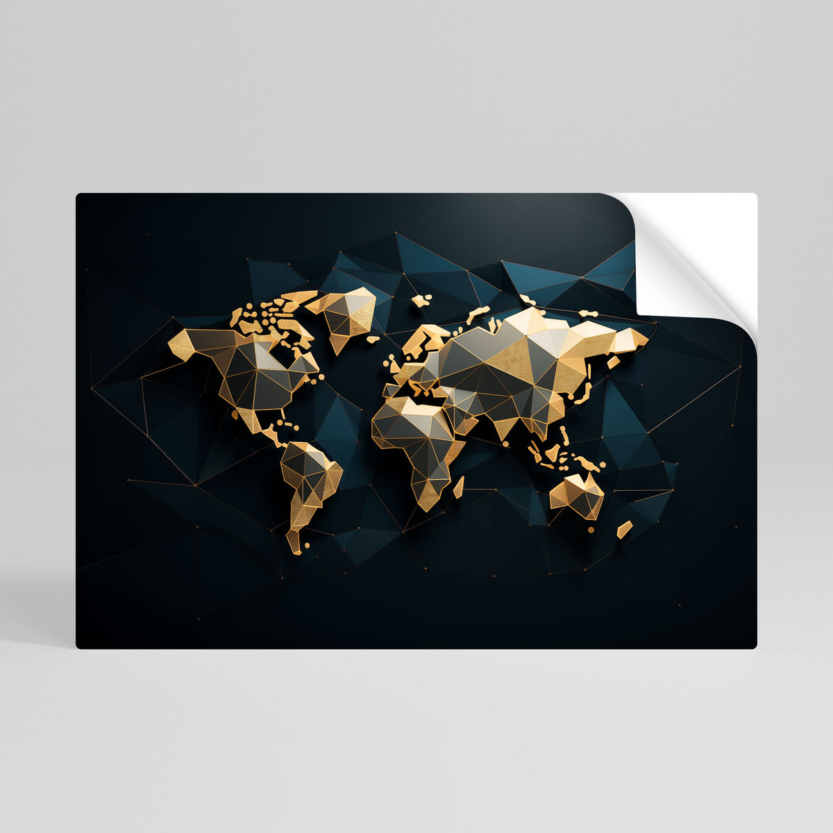 SHIMMERING WORLD SYMMETRY Peel and Stick Horizontal Poster