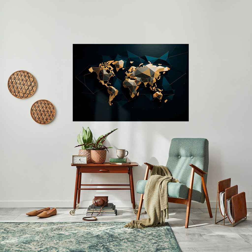 Affiche horizontale autocollante « SYMÉTRIE DU MONDE CHATOYANT »