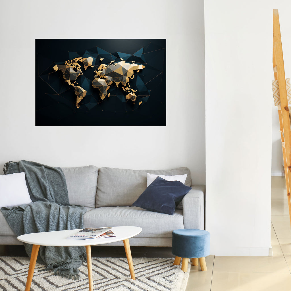 Affiche horizontale autocollante « SYMÉTRIE DU MONDE CHATOYANT »